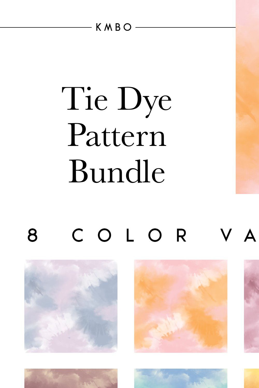 Tie Dye Seamless Pattern Bundle pinterest preview image.