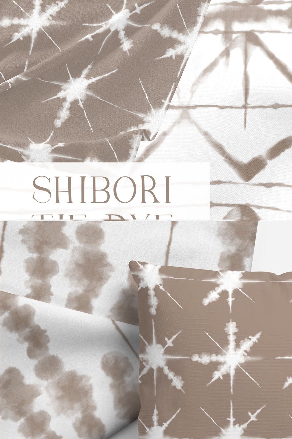 Tie-Dye Seamless Patterns - Shibori pinterest preview image.