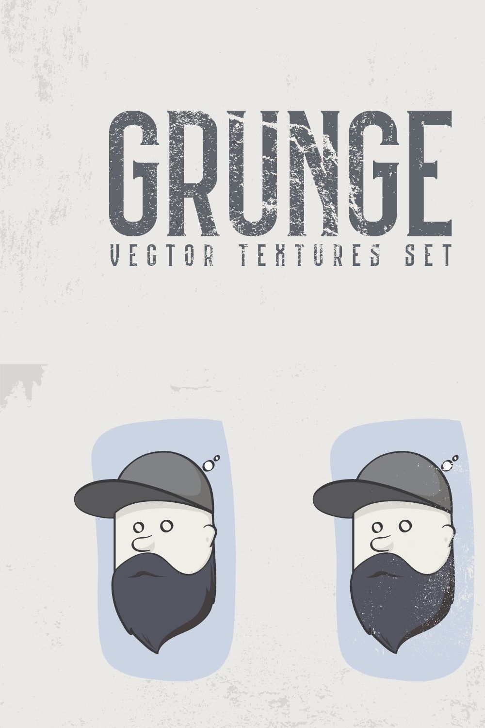 True Grunge Vector Textures pinterest preview image.