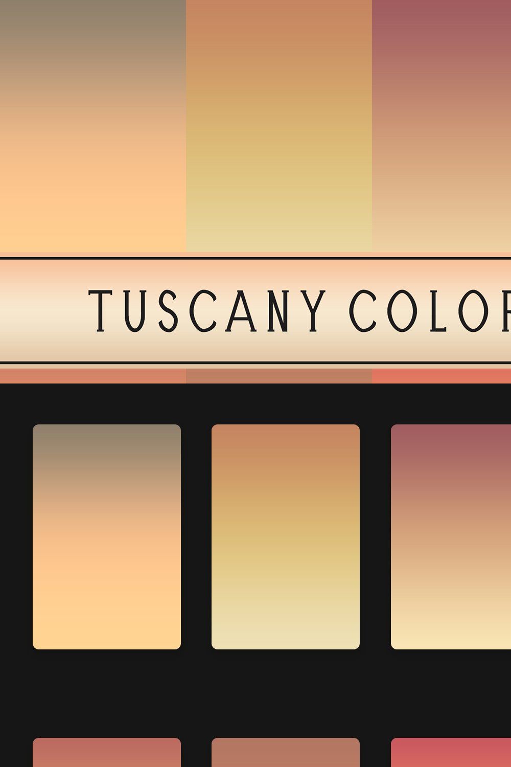 Tuscany Color Gradients pinterest preview image.