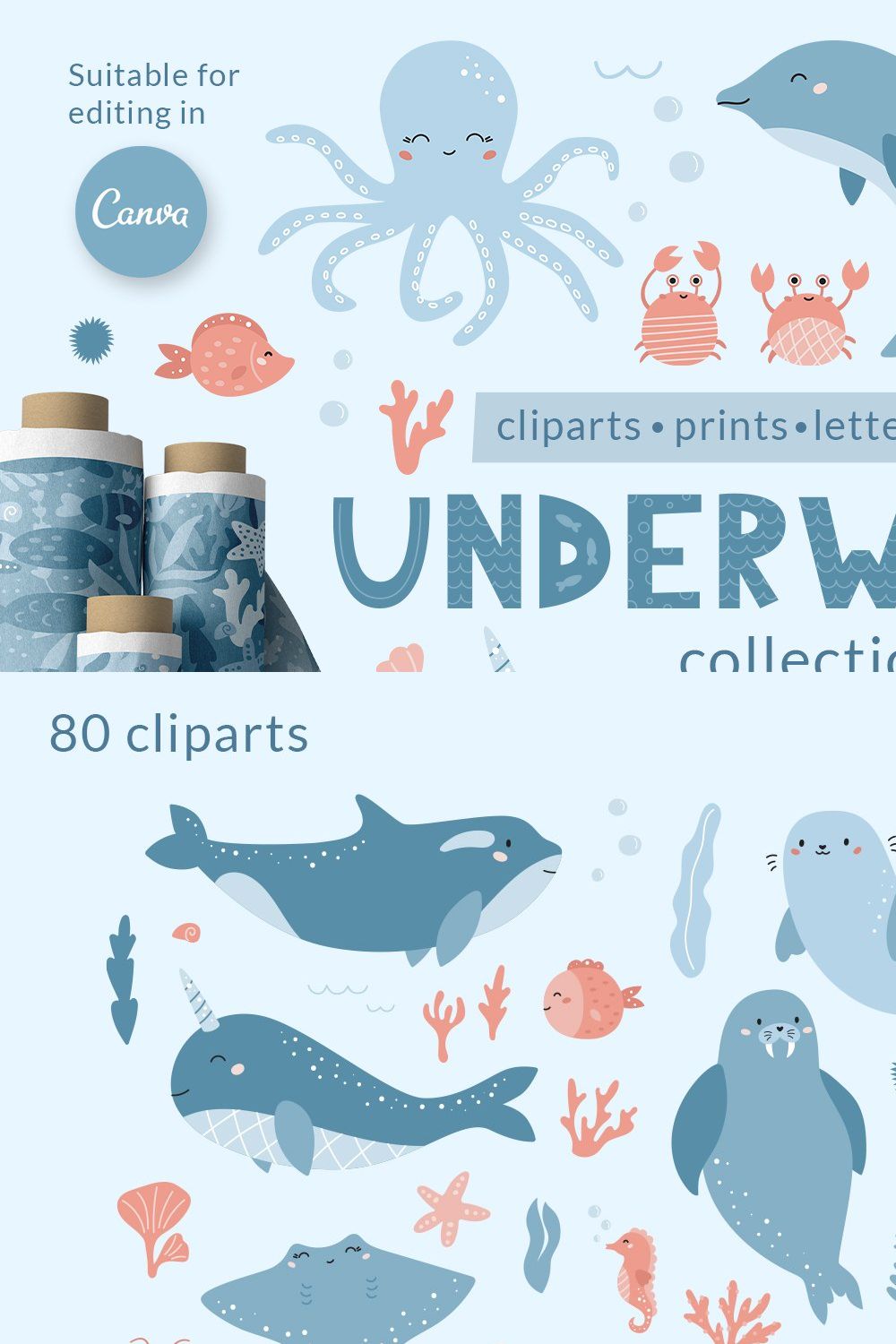 Underwater collection pinterest preview image.