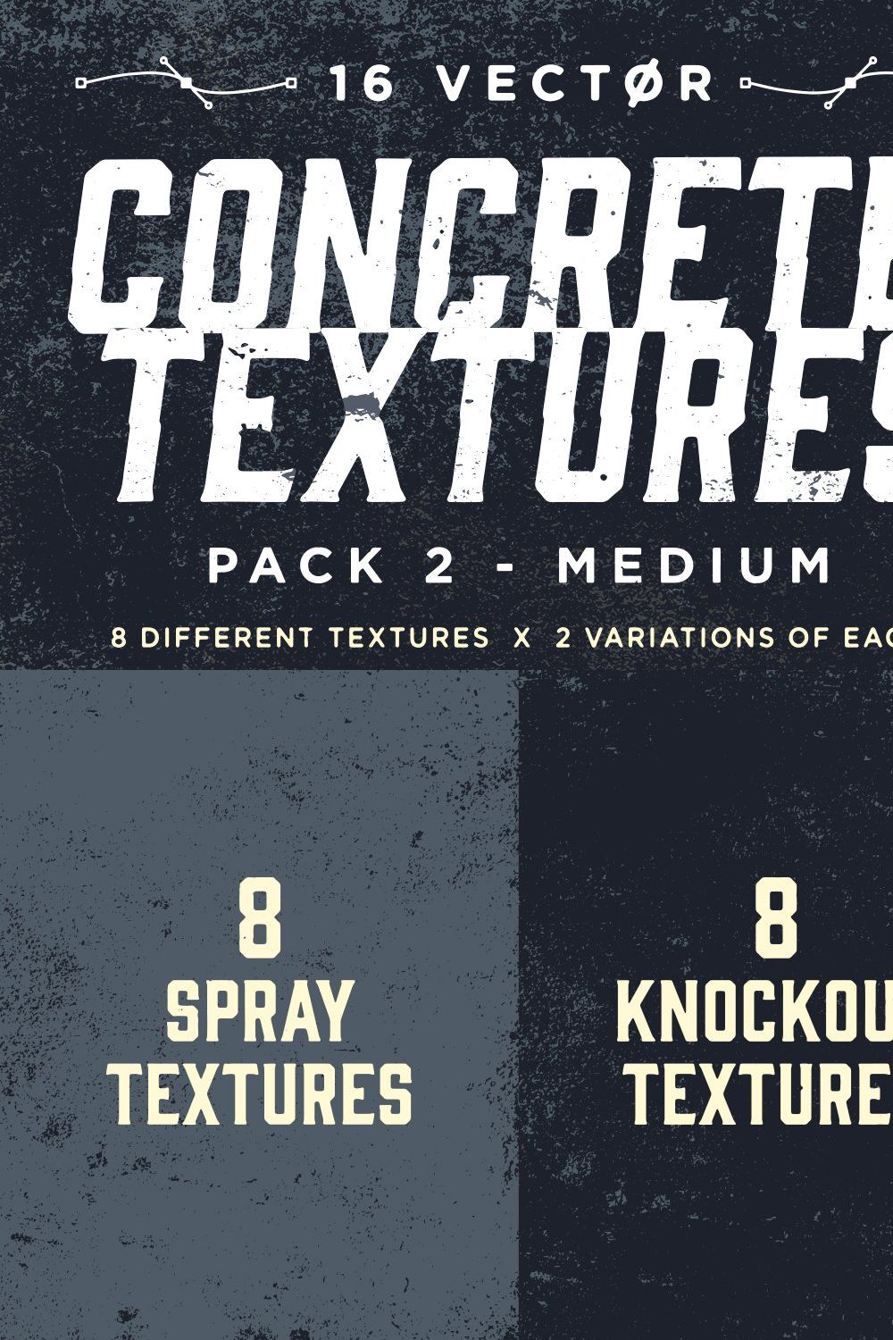 Vector Concrete Textures | Pack 2 pinterest preview image.