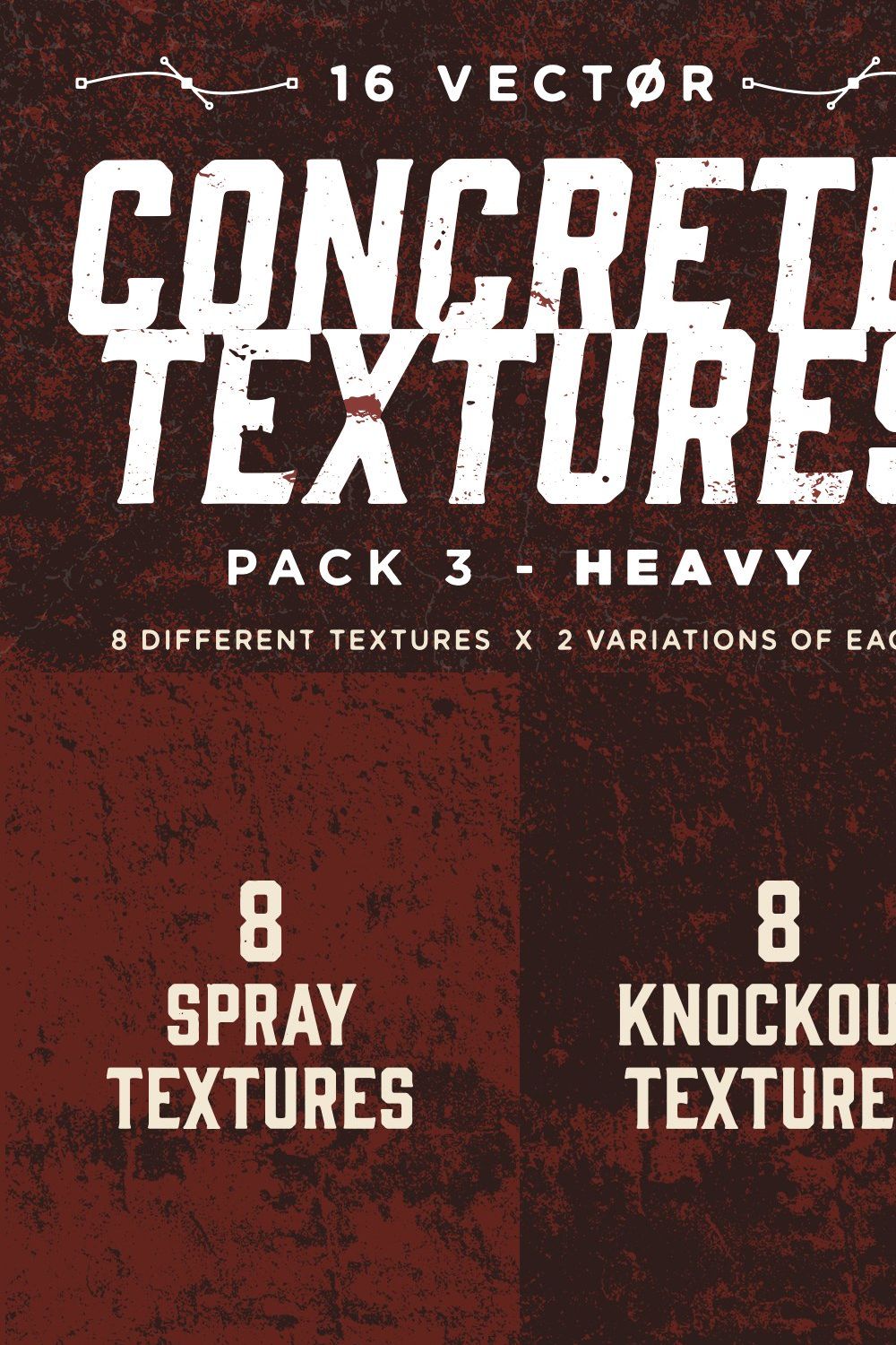 Vector Concrete Textures | Pack 3 pinterest preview image.