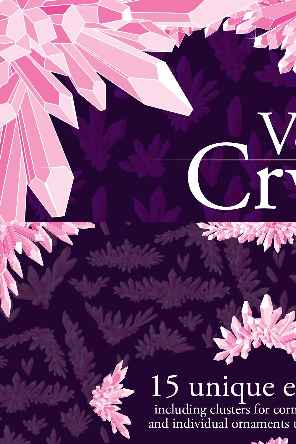 Vector Crystals pinterest preview image.