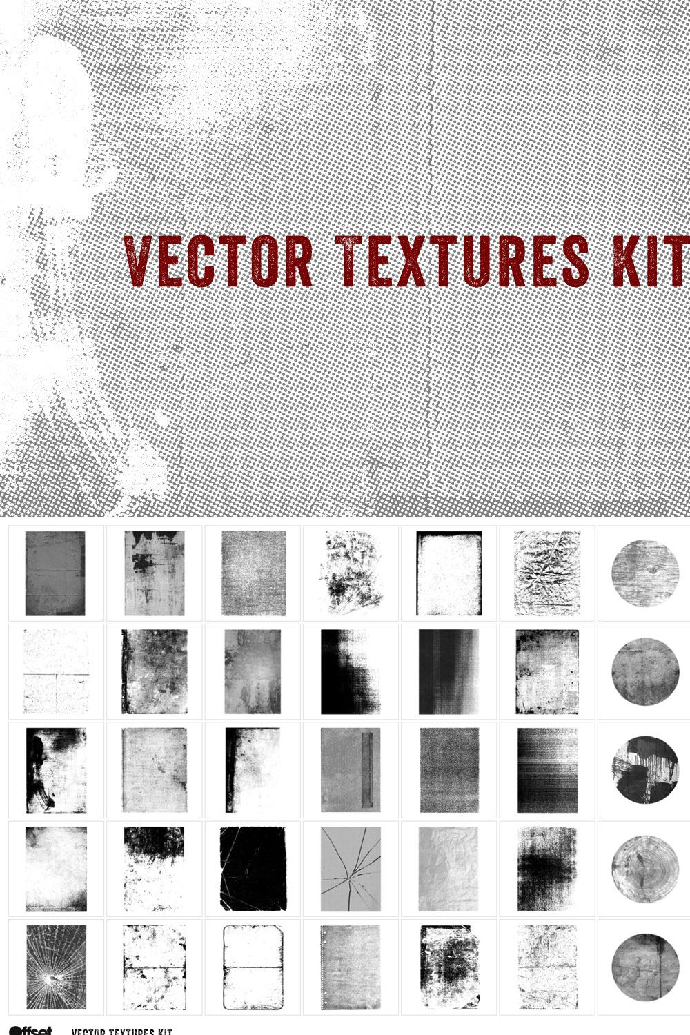Vector Textures Kit pinterest preview image.