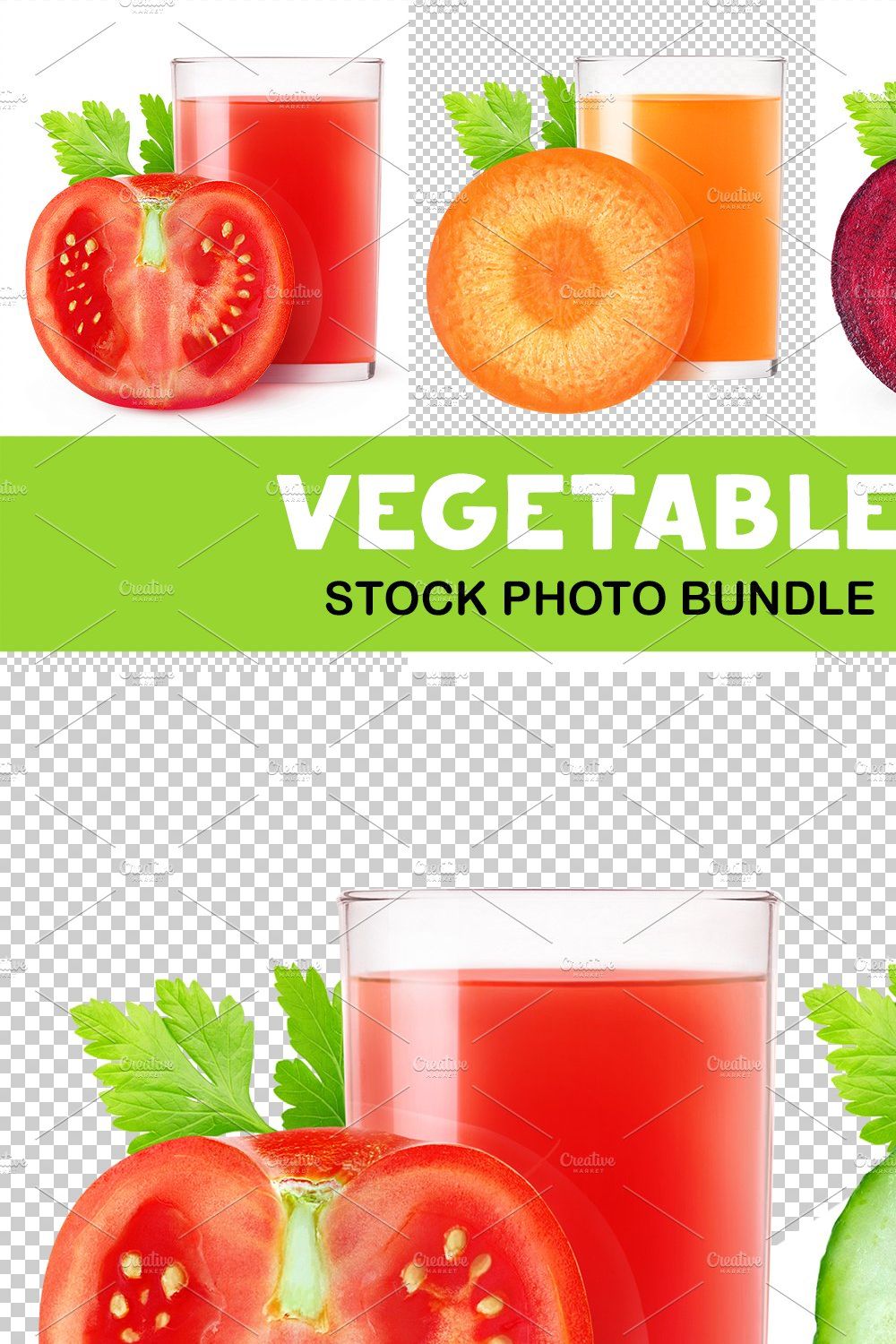 Vegetable juices pinterest preview image.