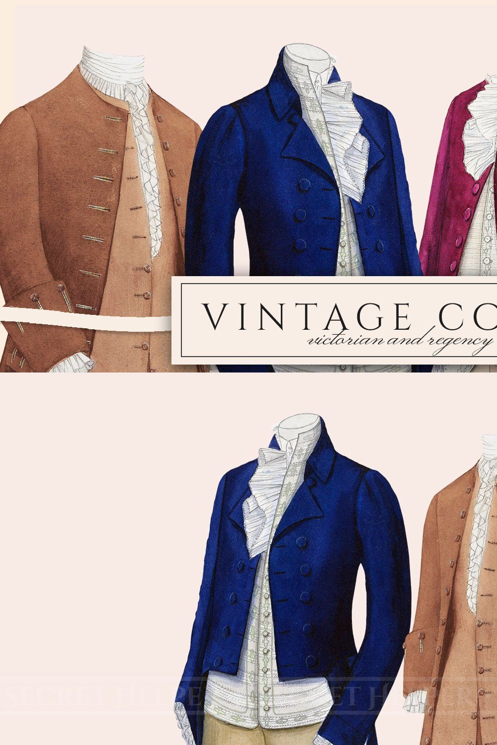 Victorian Men's Clothing Clipart pinterest preview image.