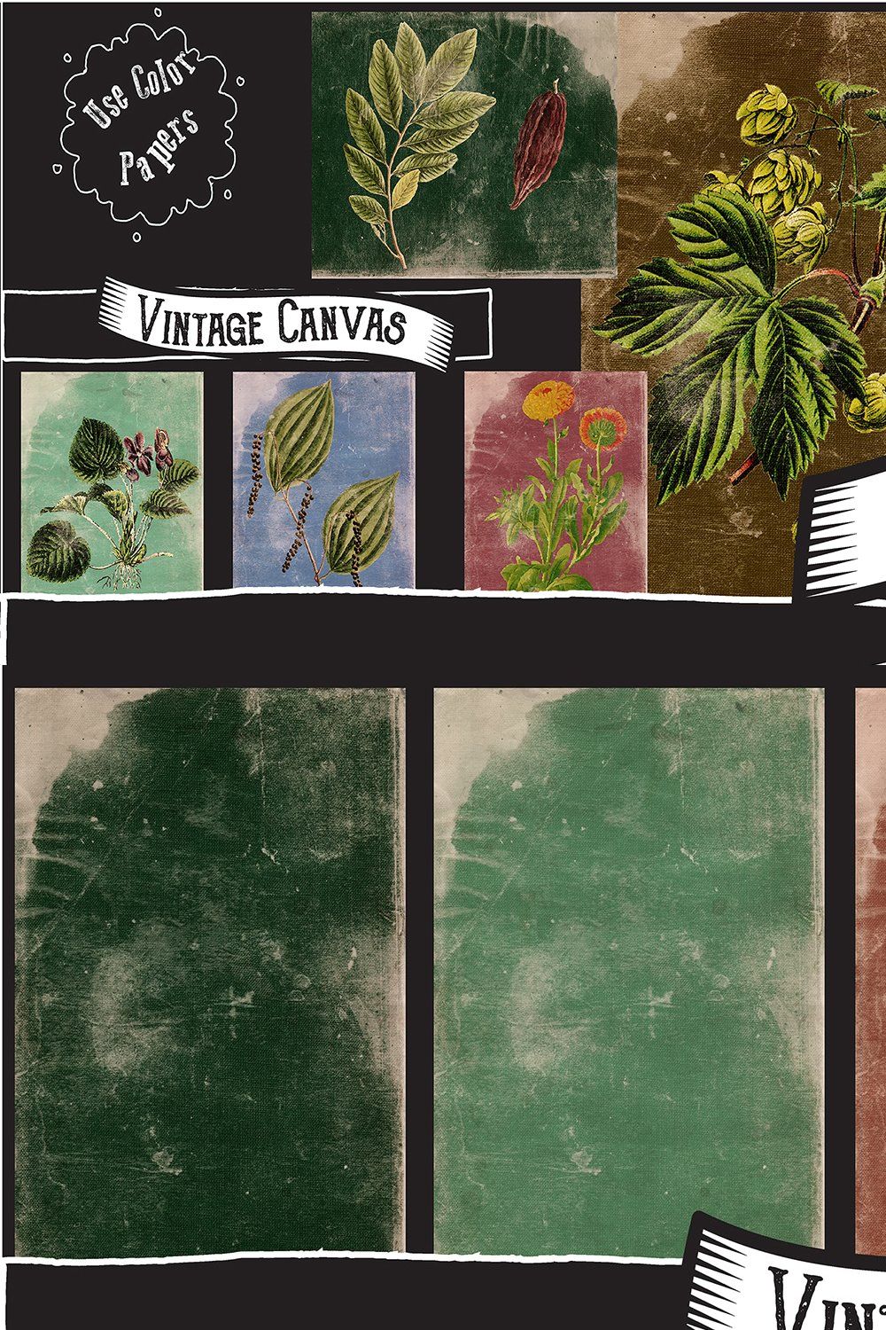 Vintage Canvas Paper Textures 1 pinterest preview image.