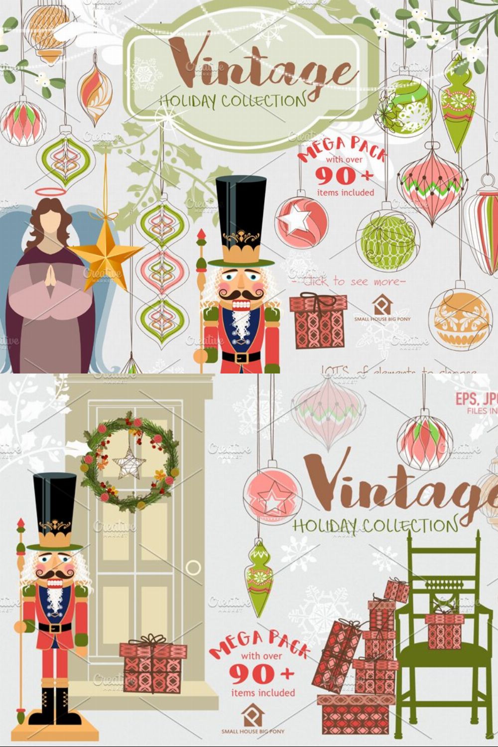 Vintage Holiday Collection pinterest preview image.