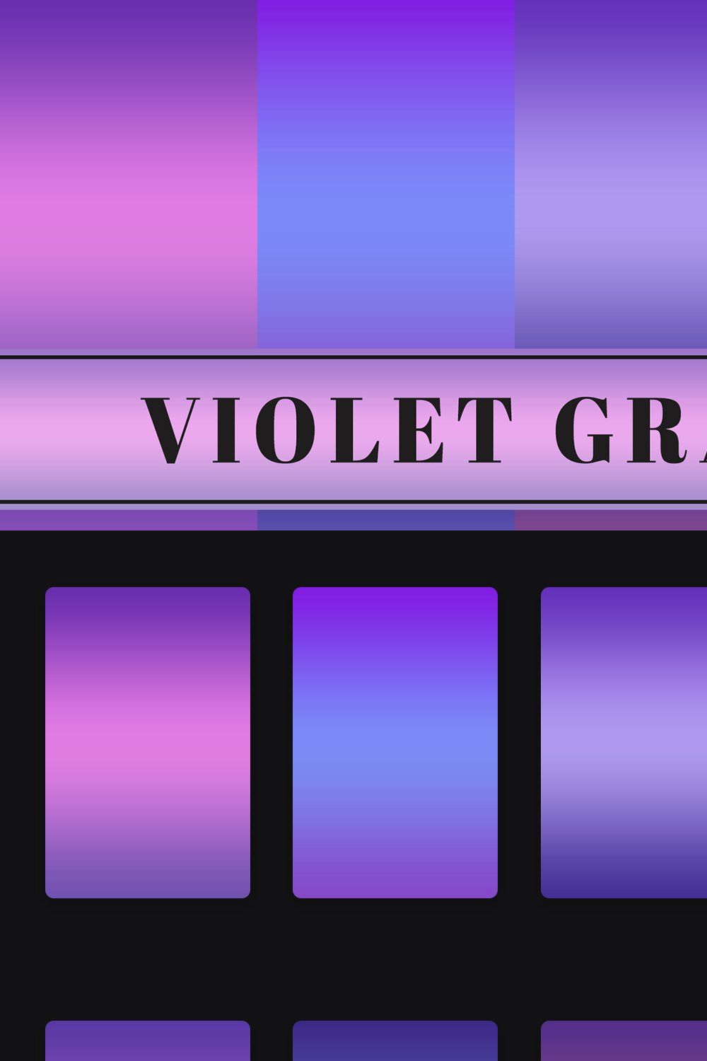 Violet Gradients pinterest preview image.