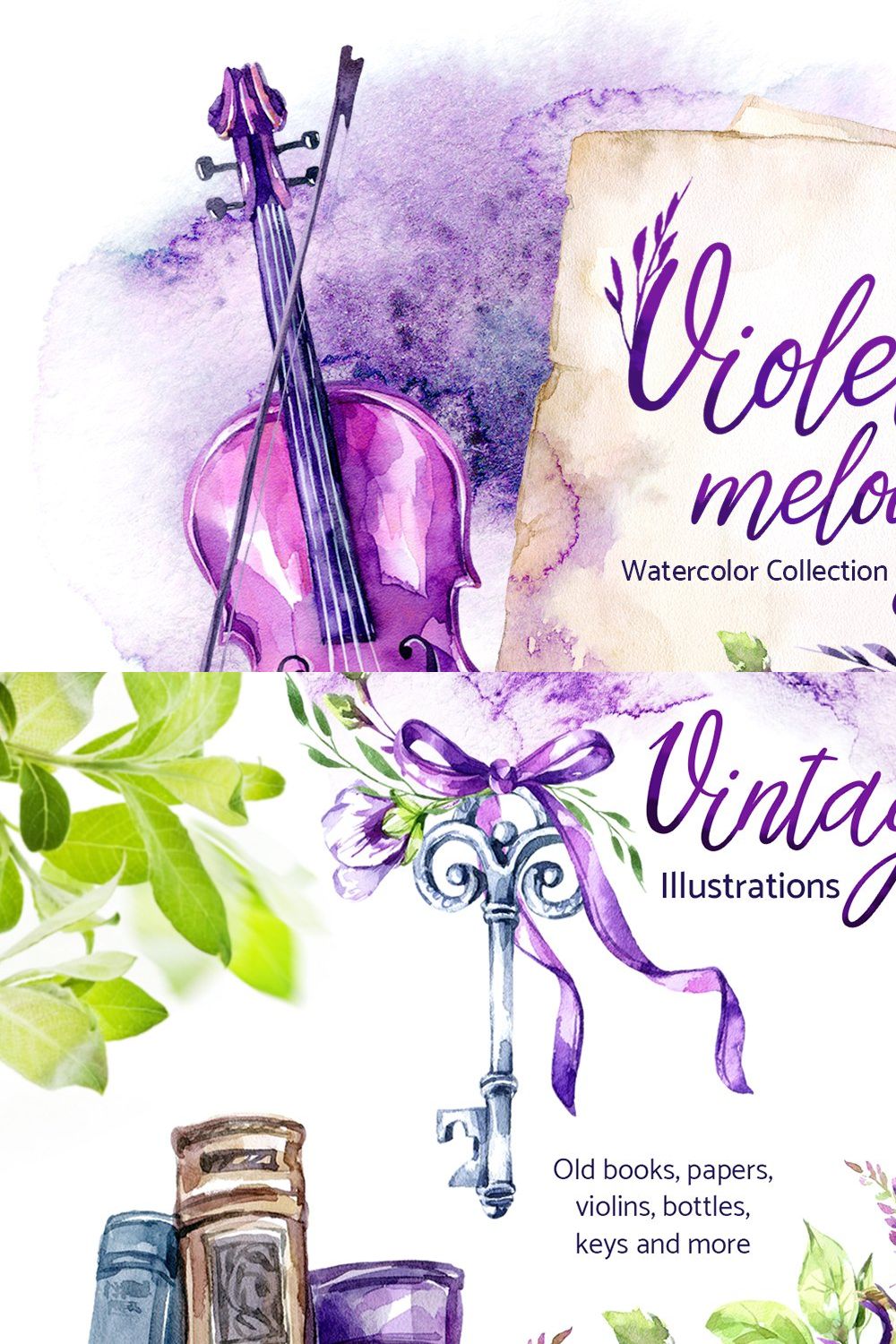 "Violet Melody" Collection pinterest preview image.