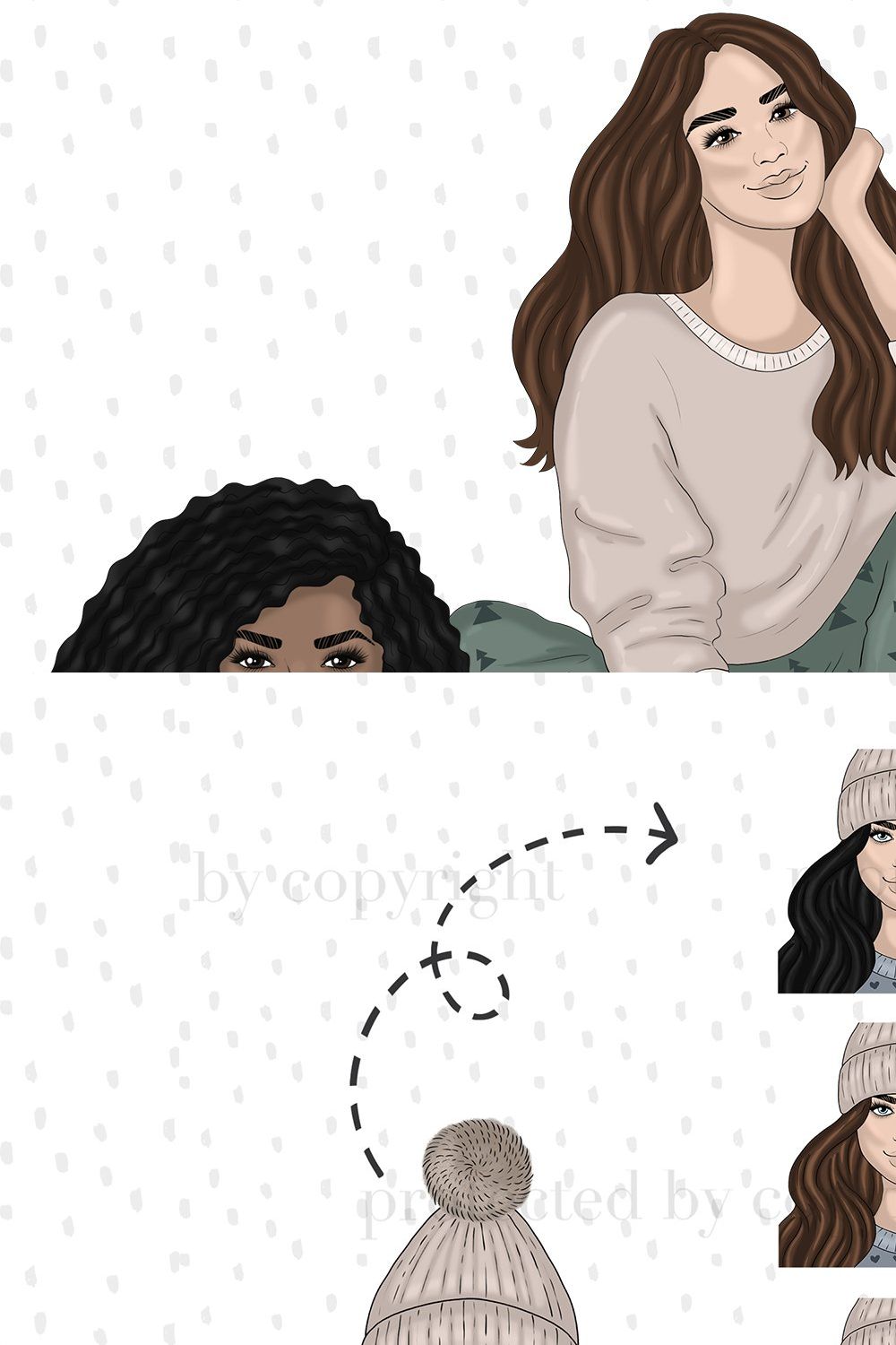 Warm Girls Clipart pinterest preview image.