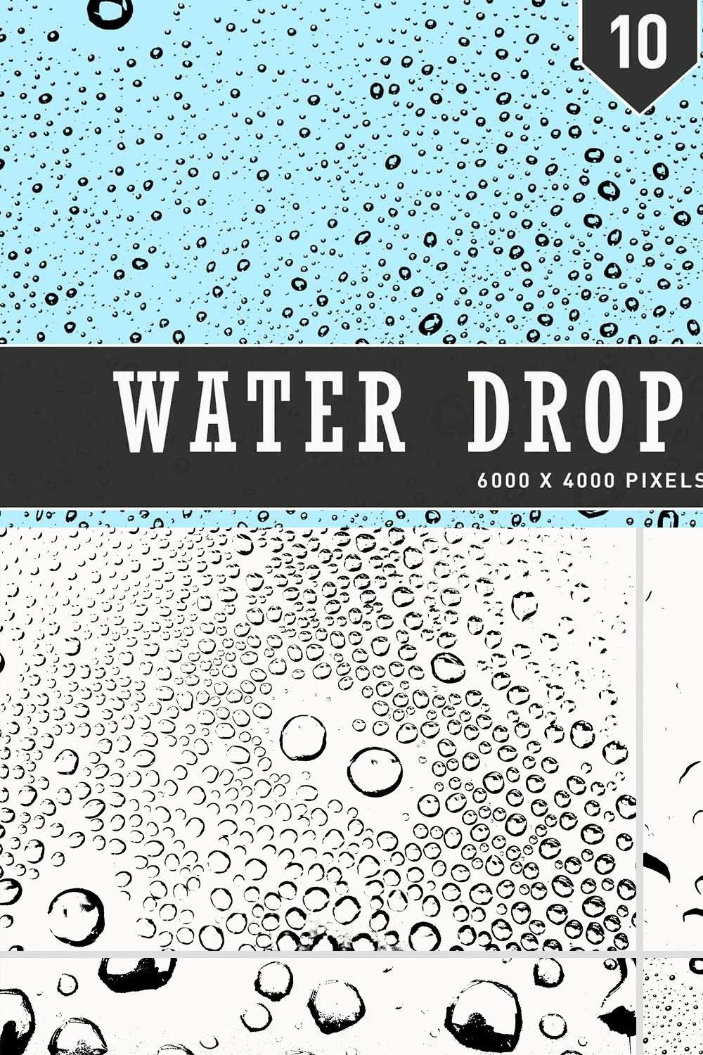 Water Drop Textures pinterest preview image.