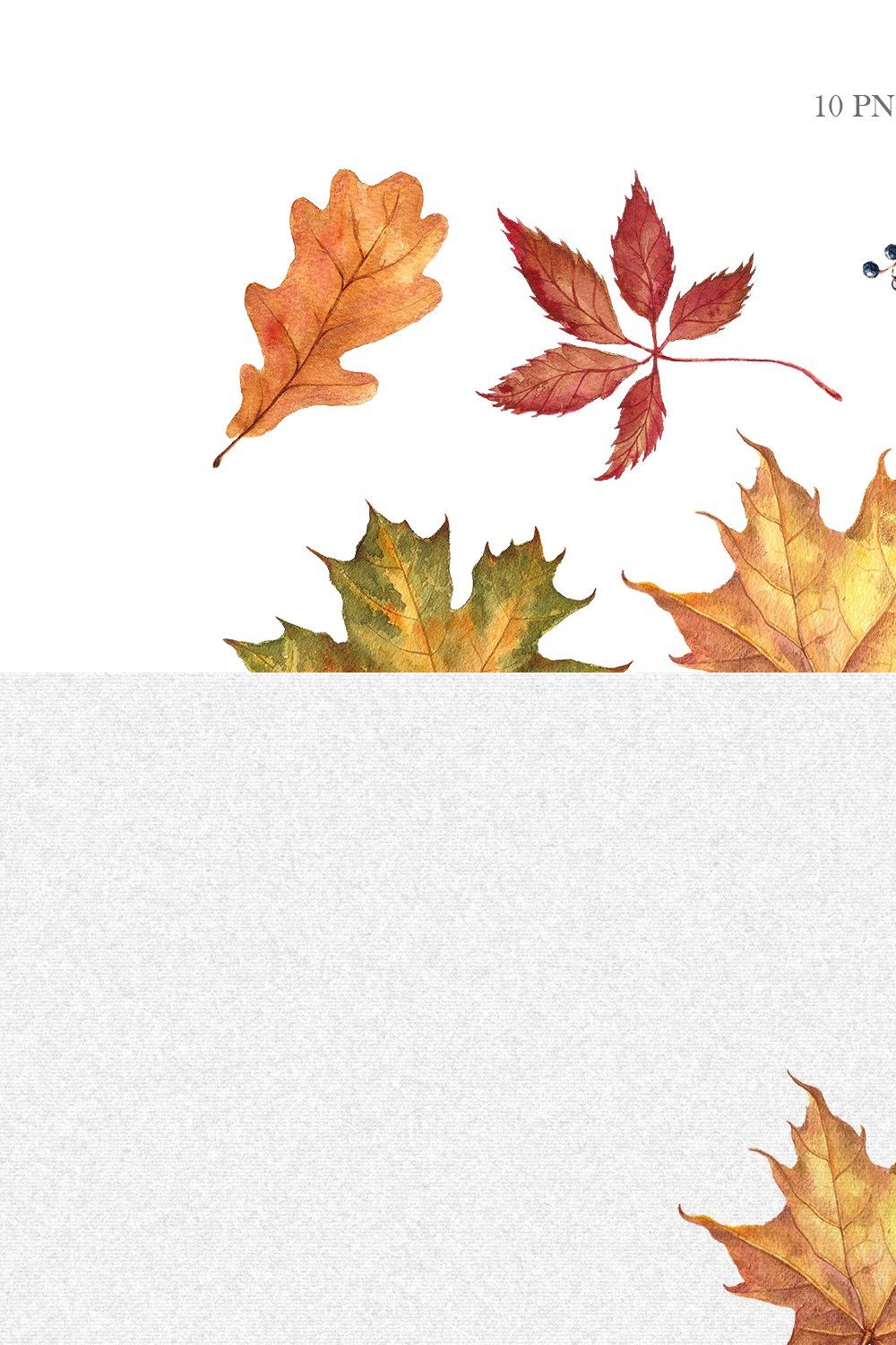 Watercolor fall leaves pinterest preview image.