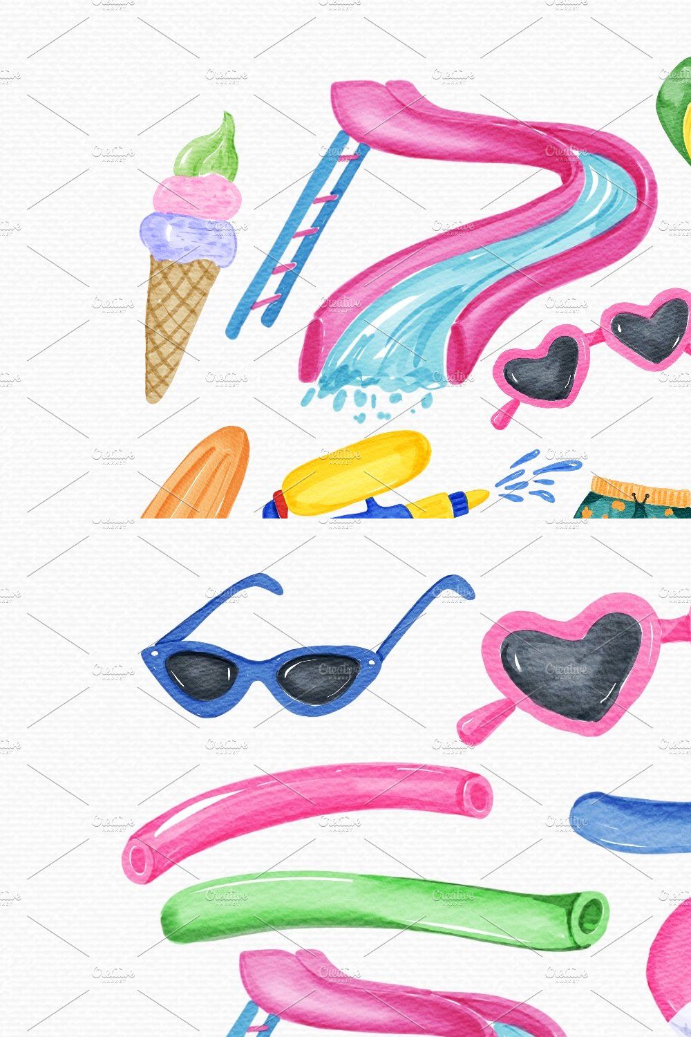 Pool party clipart – MasterBundles