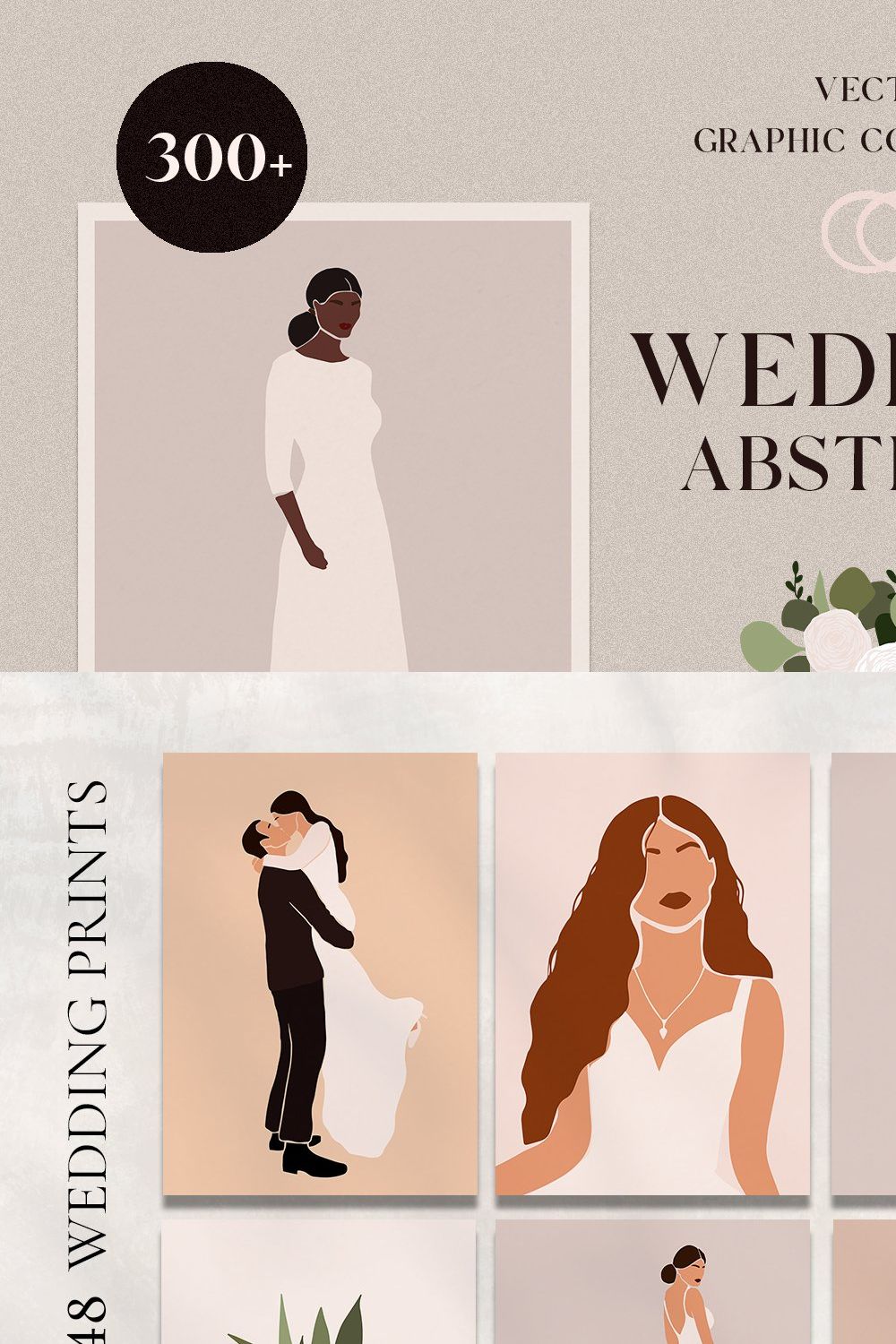 Wedding Abstract graphic collection pinterest preview image.