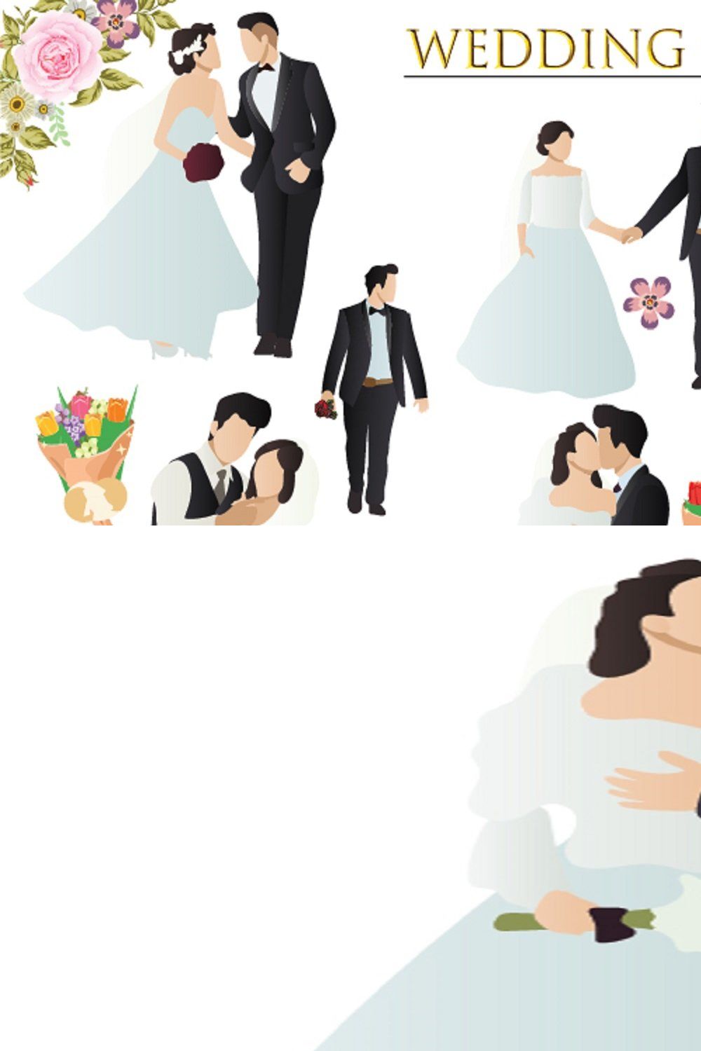 Wedding Day Clipart pinterest preview image.
