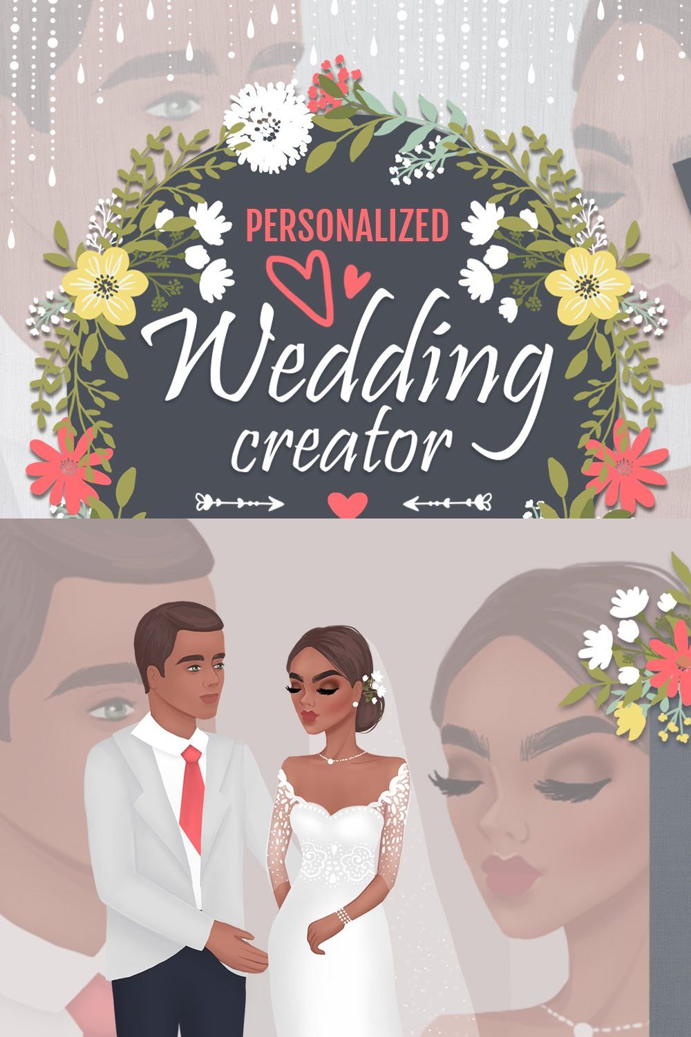 Wedding personalized creator pinterest preview image.