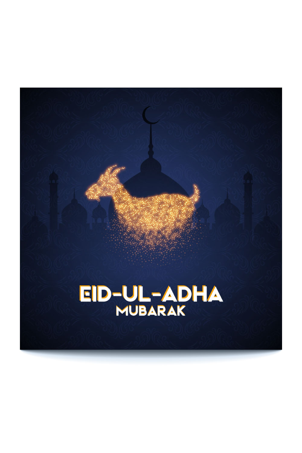 Eid-ul-Adha banner and Poster Design Template pinterest preview image.