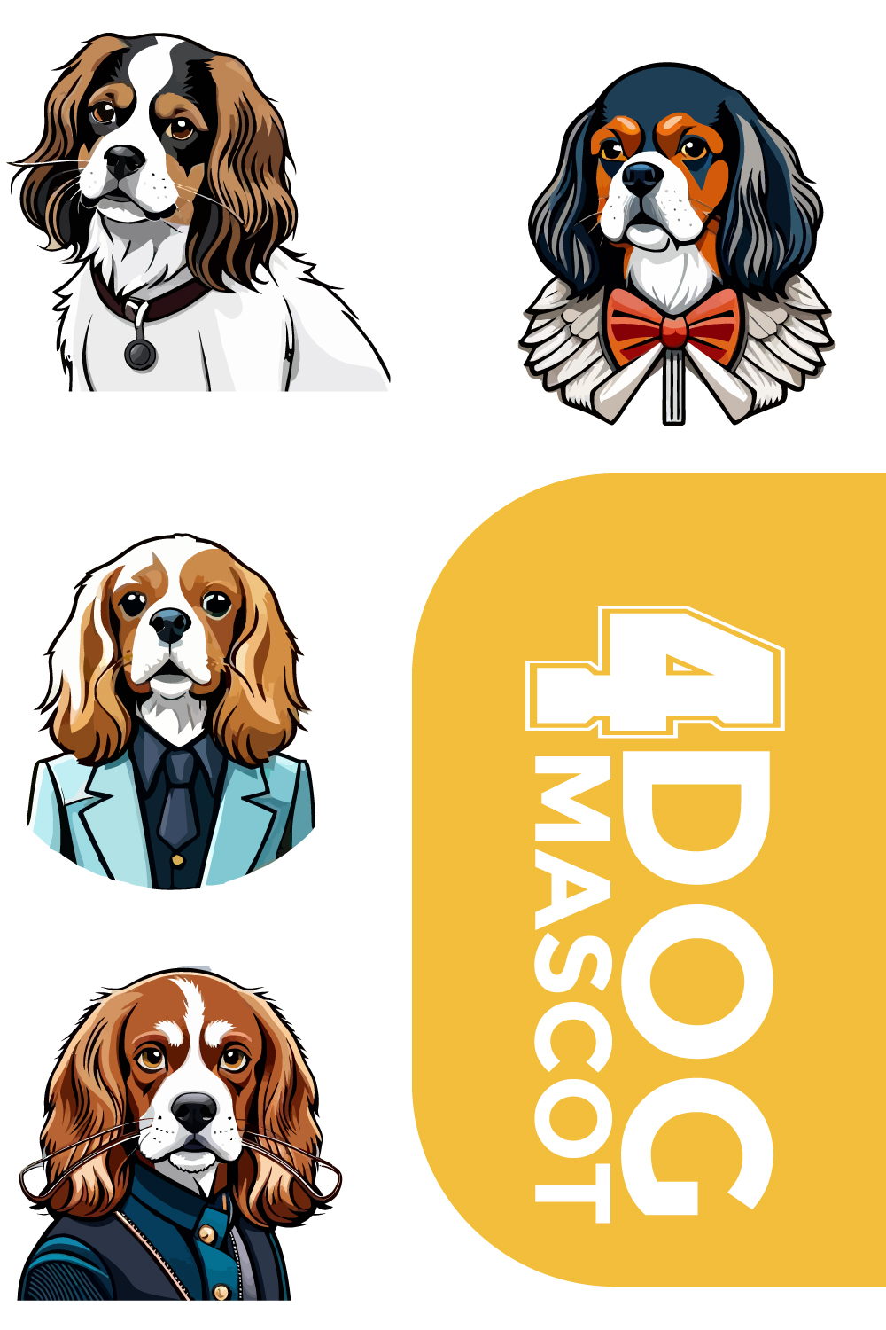 4 dog mascot logo designs pinterest preview image.