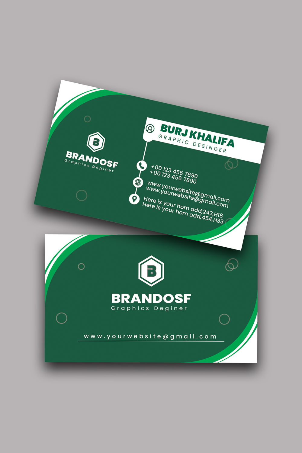 Corporate Business Card design pinterest preview image.