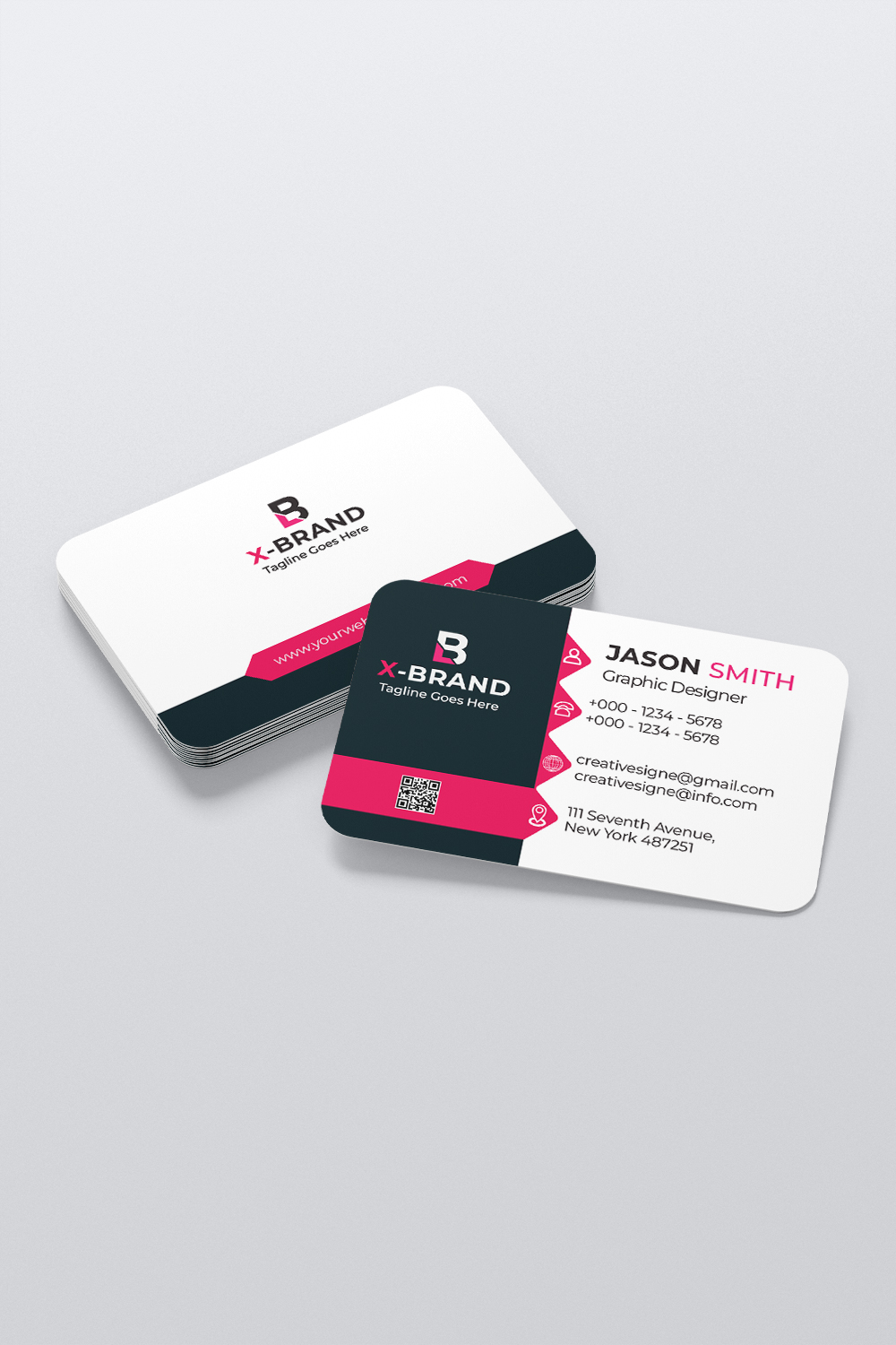 Corporate modern Business Card Design Templates pinterest preview image.