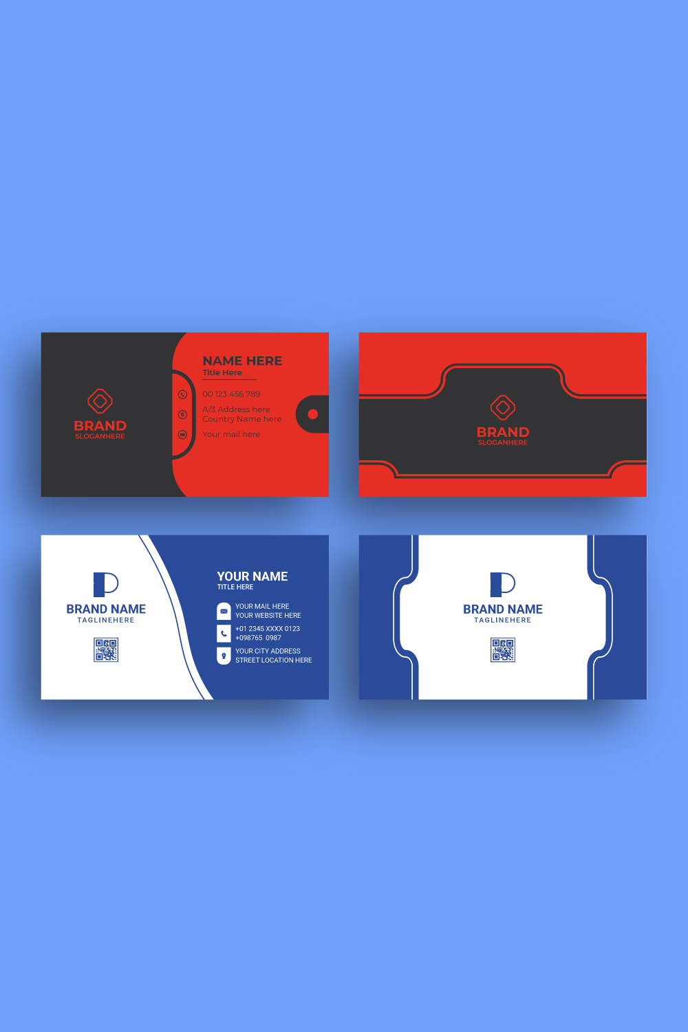 02 Business Card Design Templates pinterest preview image.