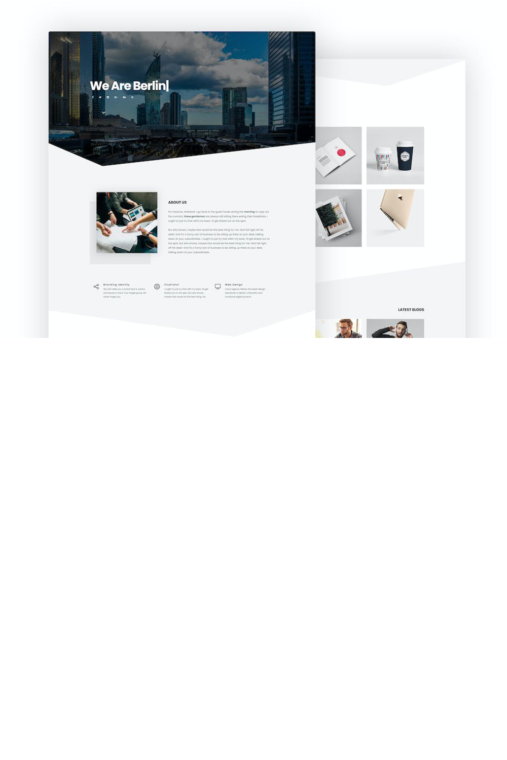 Free Personal Portfolio Website Template pinterest preview image.