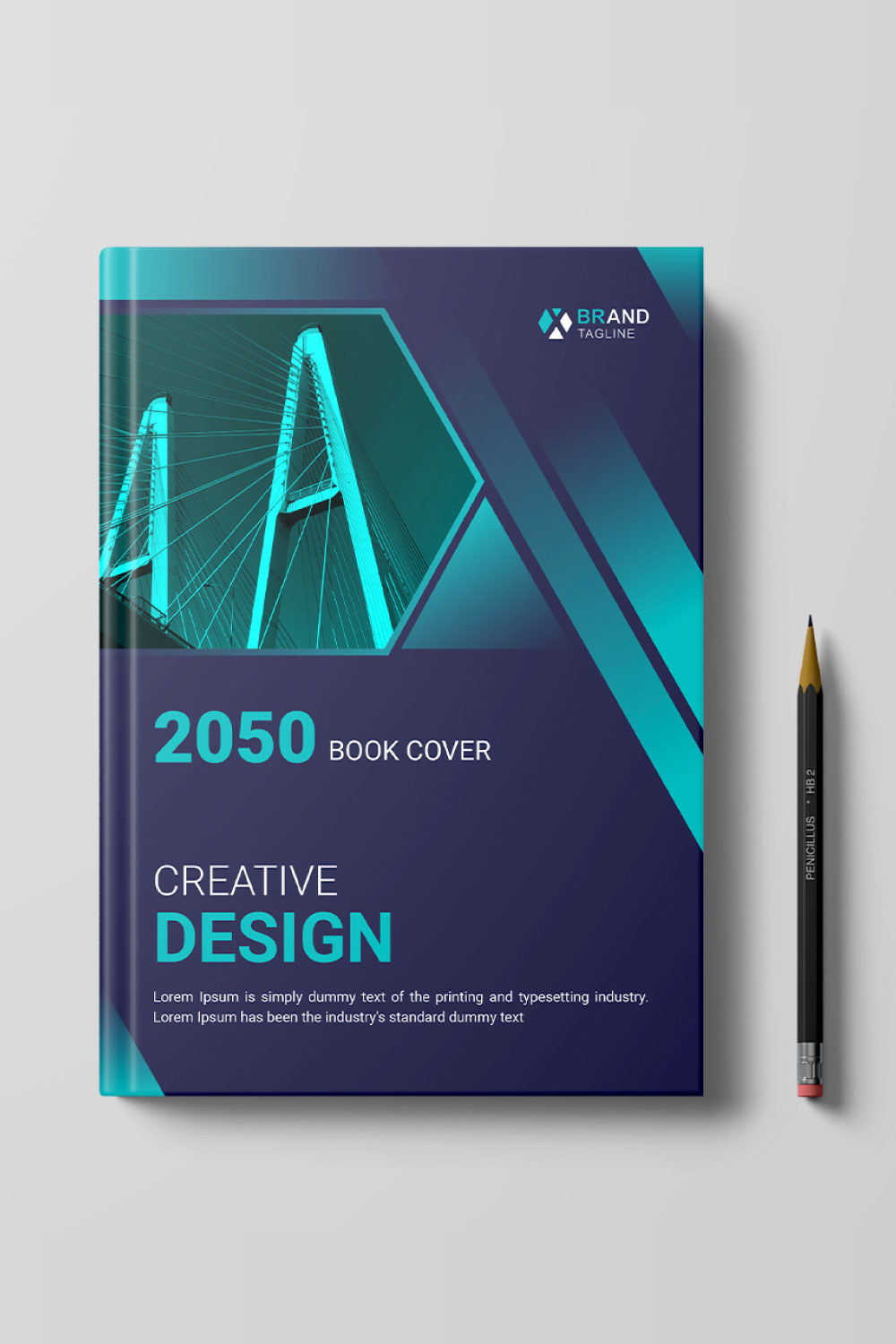 Corporate book cover design template pinterest preview image.