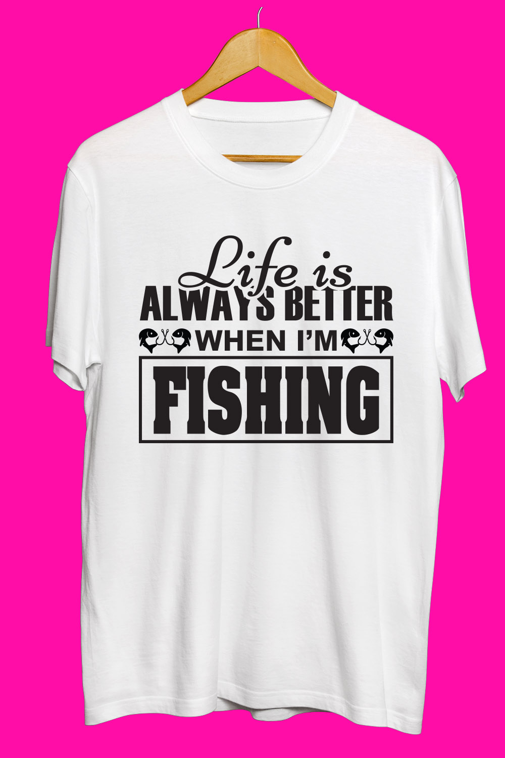 Fishing SVG T Shirt Designs Bundle pinterest preview image.