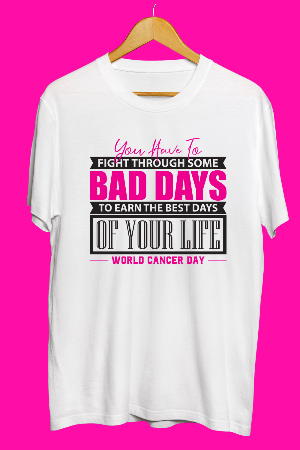 Cancer day SVG Bundle pinterest preview image.