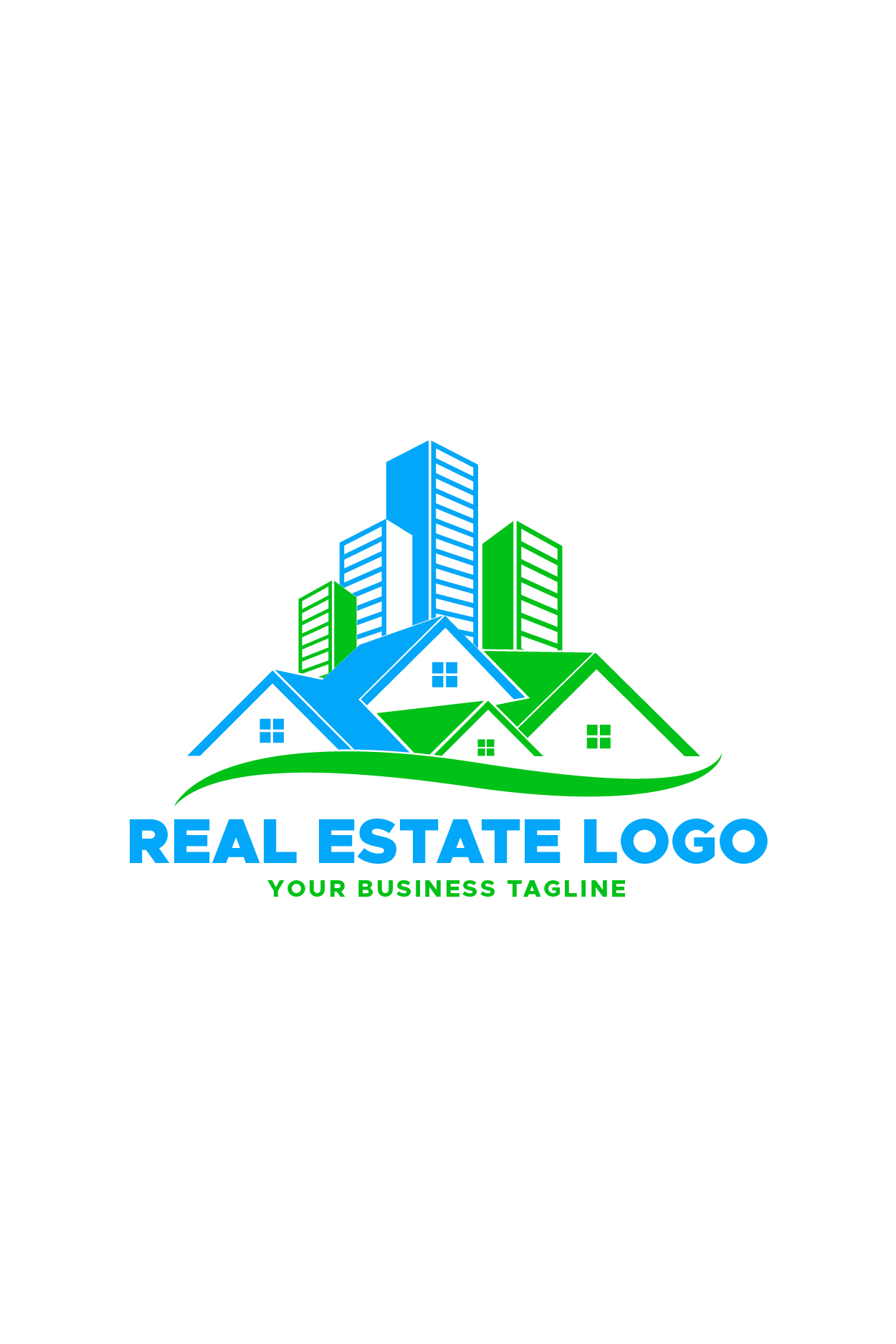 Real Estate Logo Design pinterest preview image.
