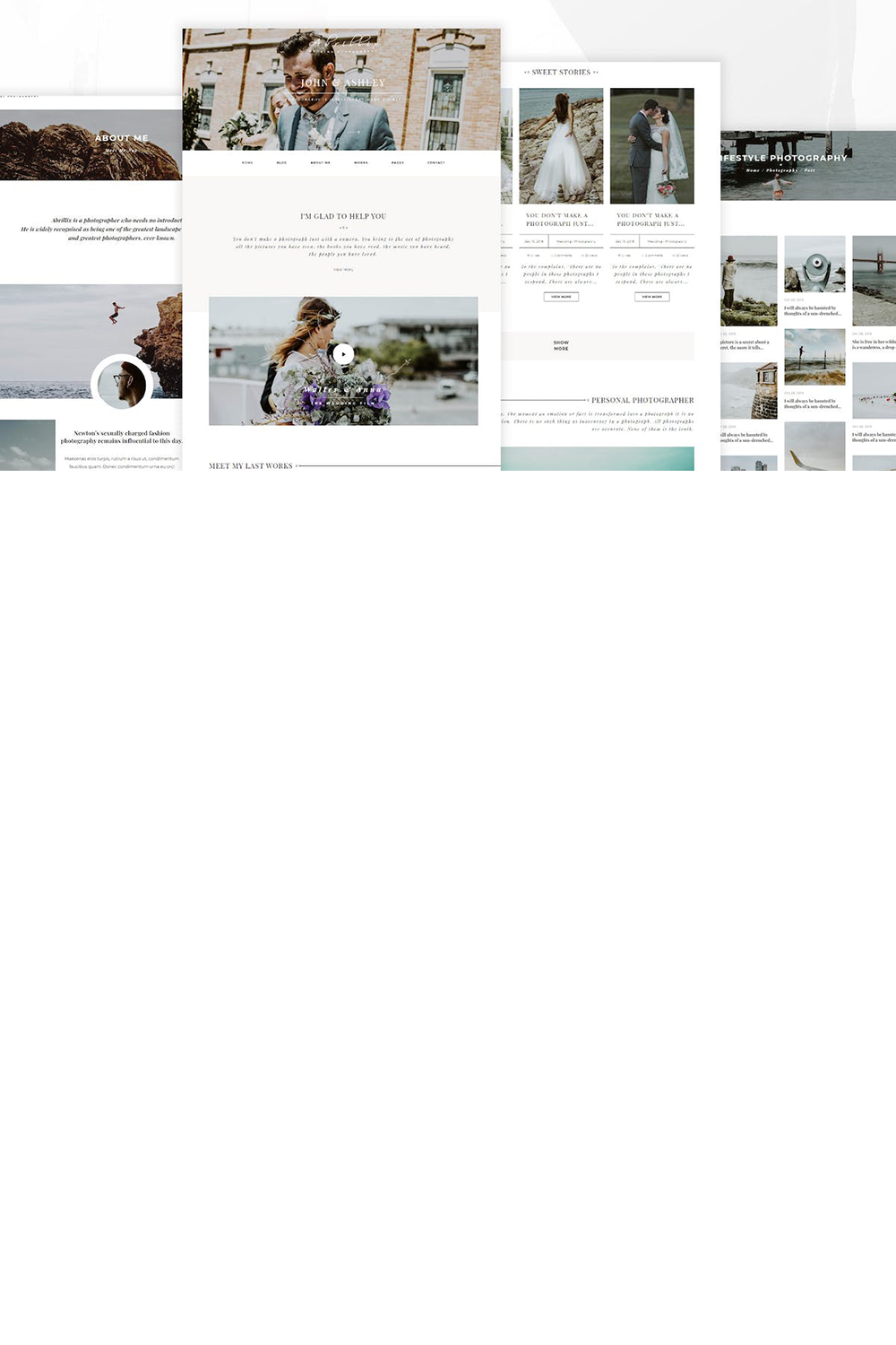 Free ABRILLIX - Creative Photography Blog Template pinterest preview image.