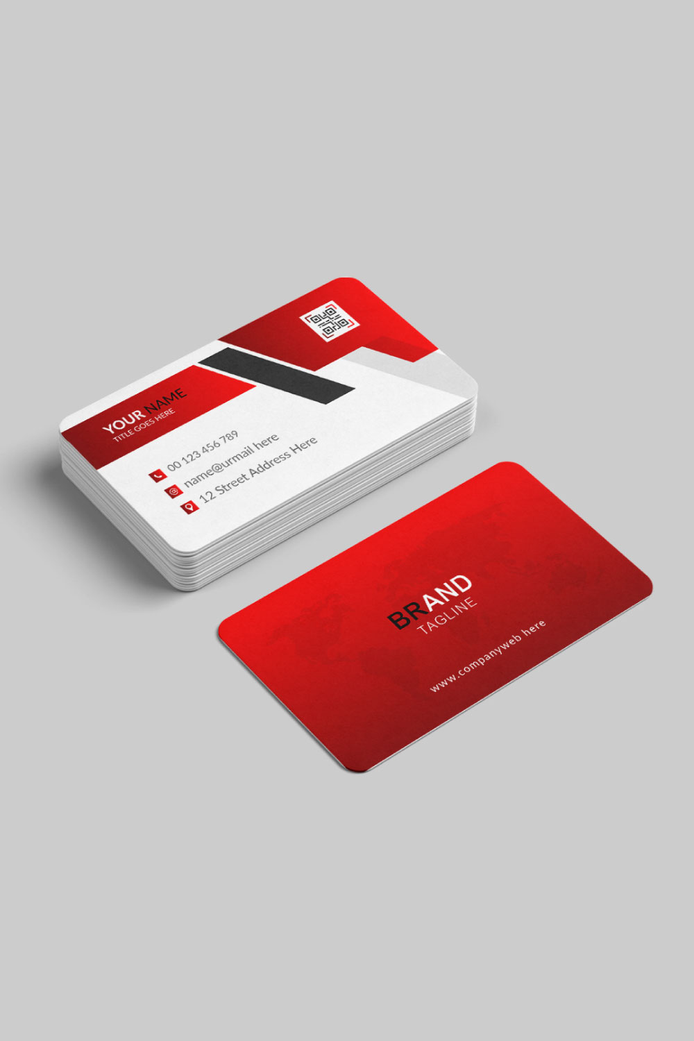 Modern business card design template pinterest preview image.