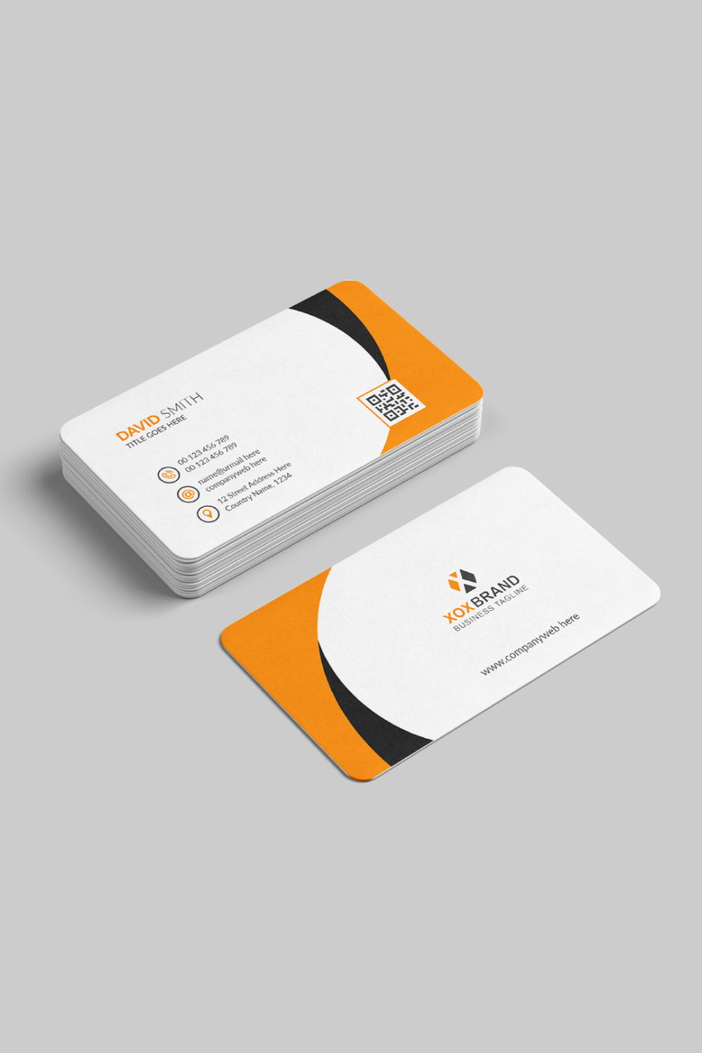 Minimalist business card design pinterest preview image.