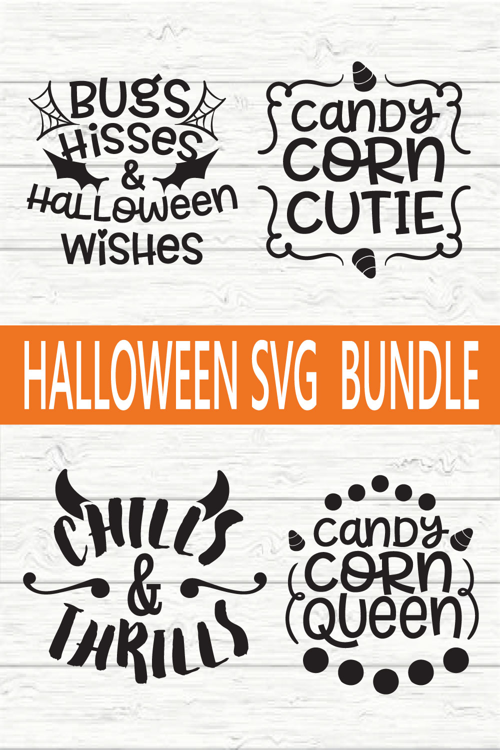 Halloween Typography Bundle vol 3 pinterest preview image.