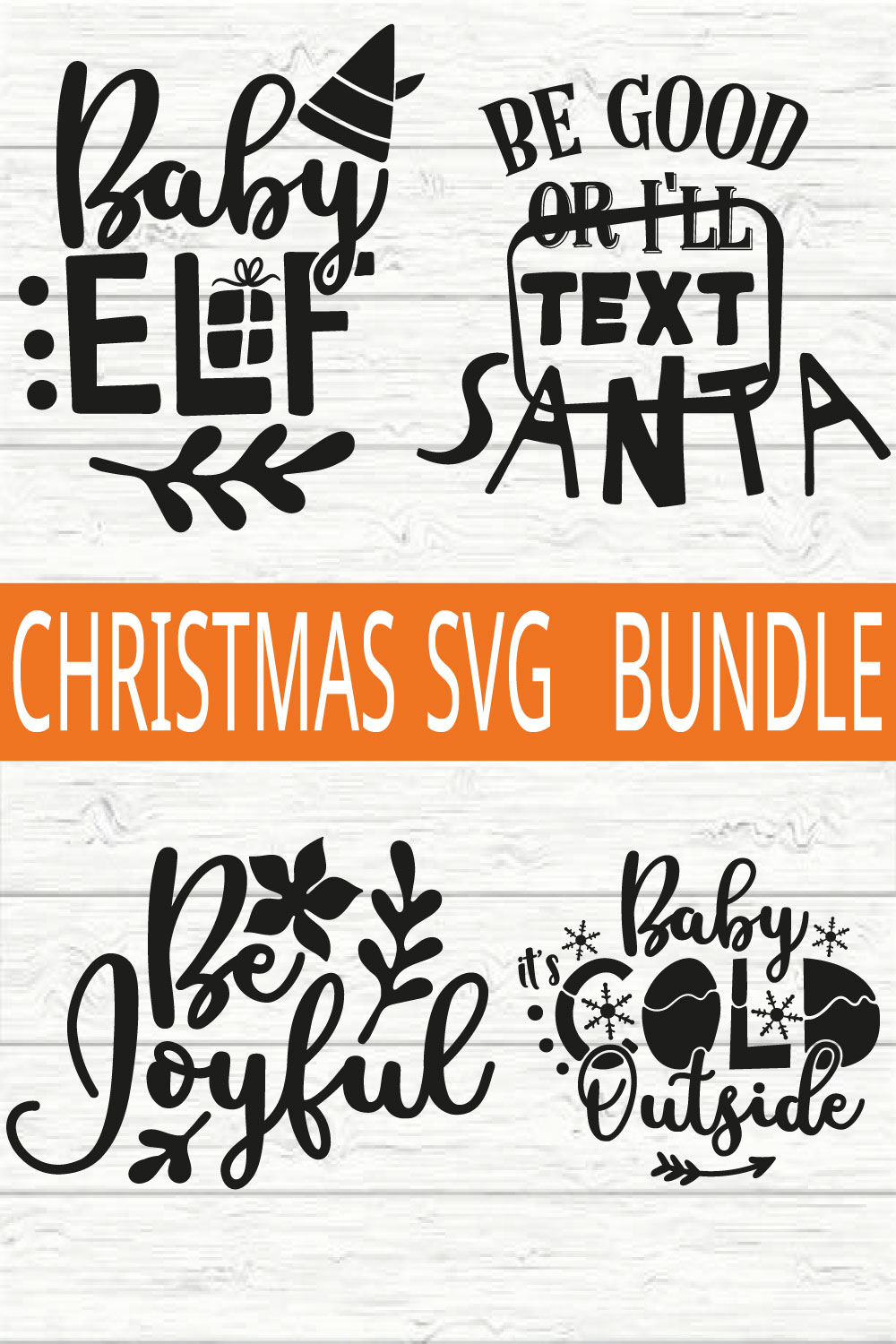 Christmas Svg Bundle vol 2 pinterest preview image.