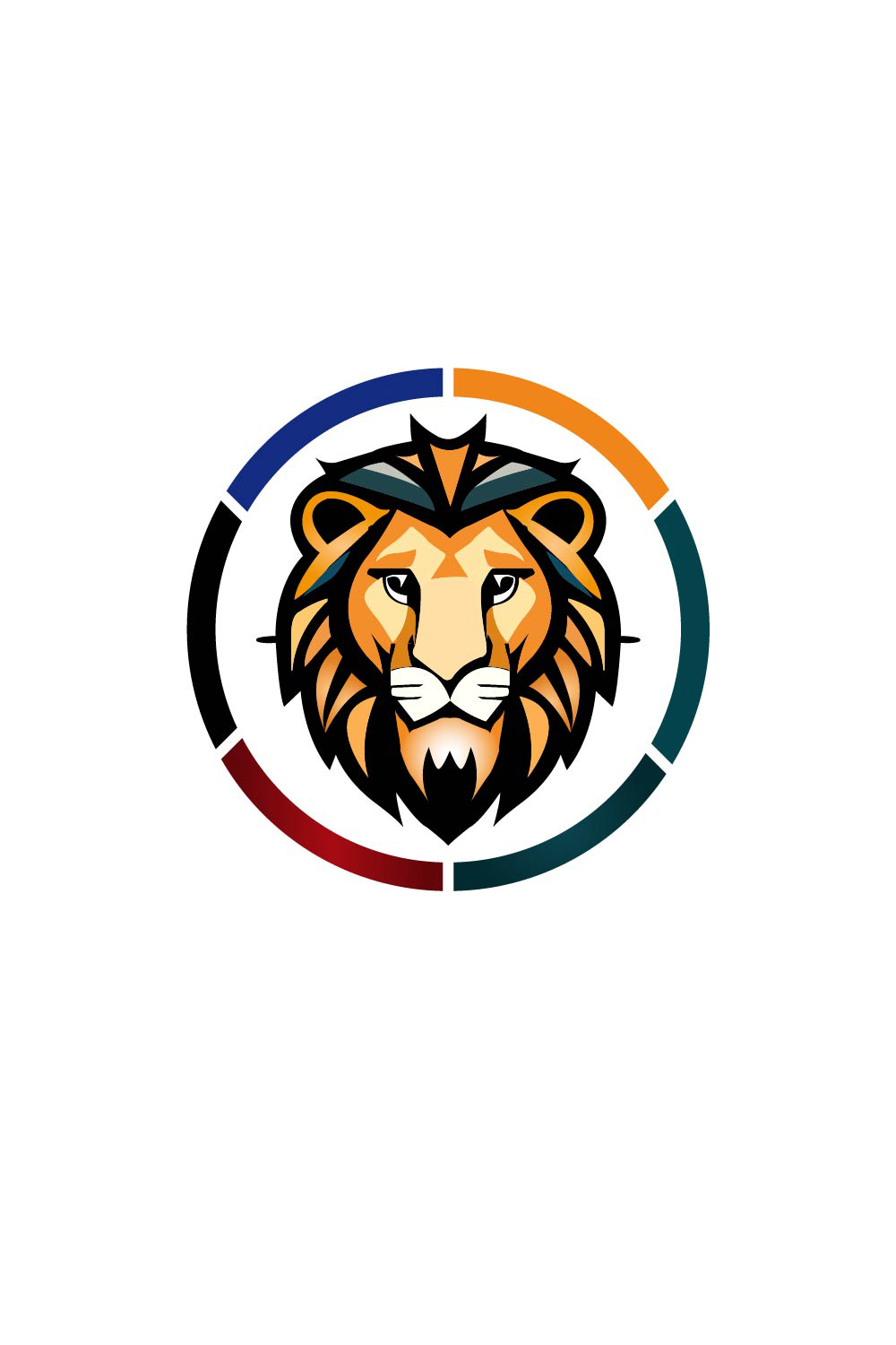 lion logo illustration pinterest preview image.