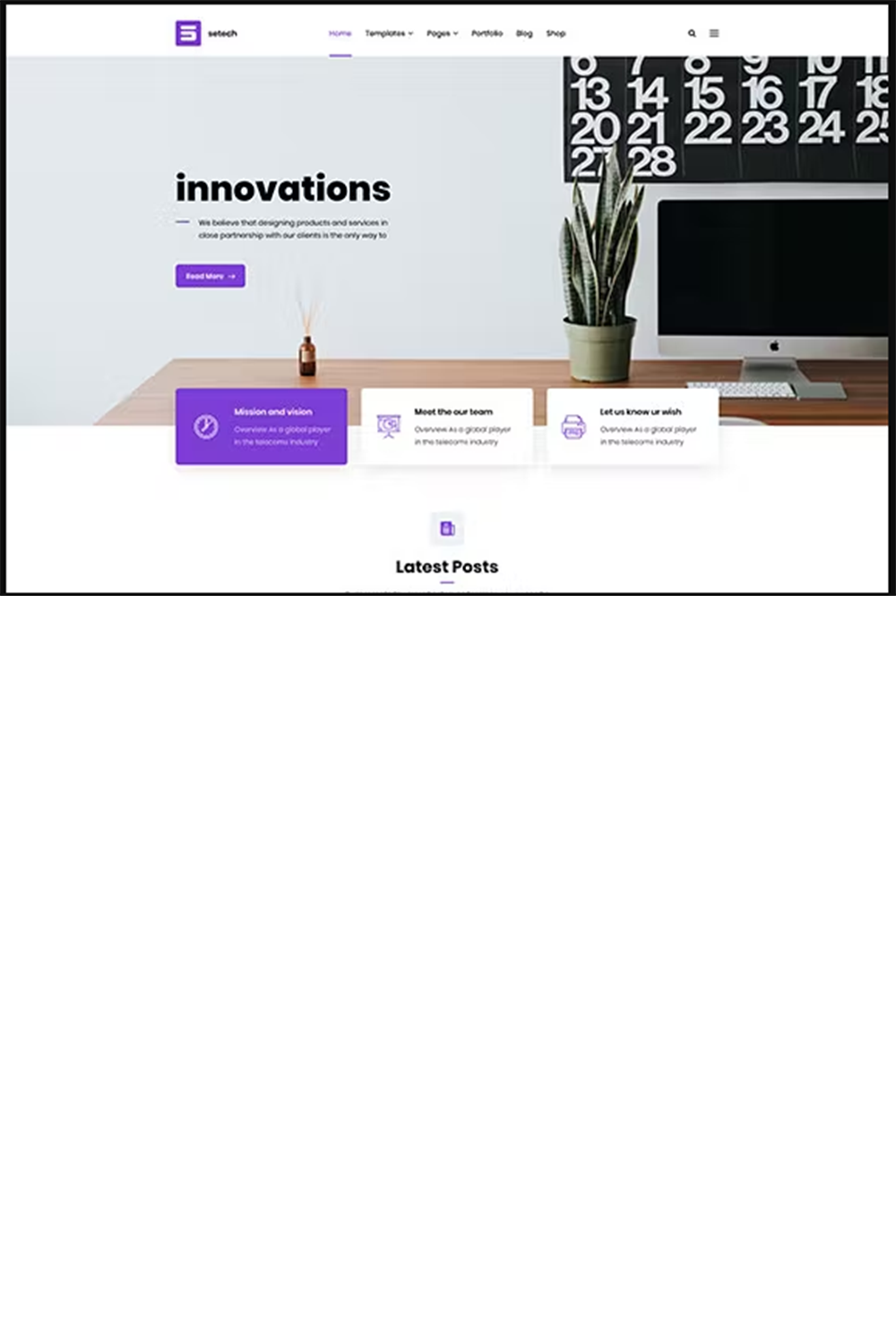 Free IT Services and Solutions HTML Template pinterest preview image.