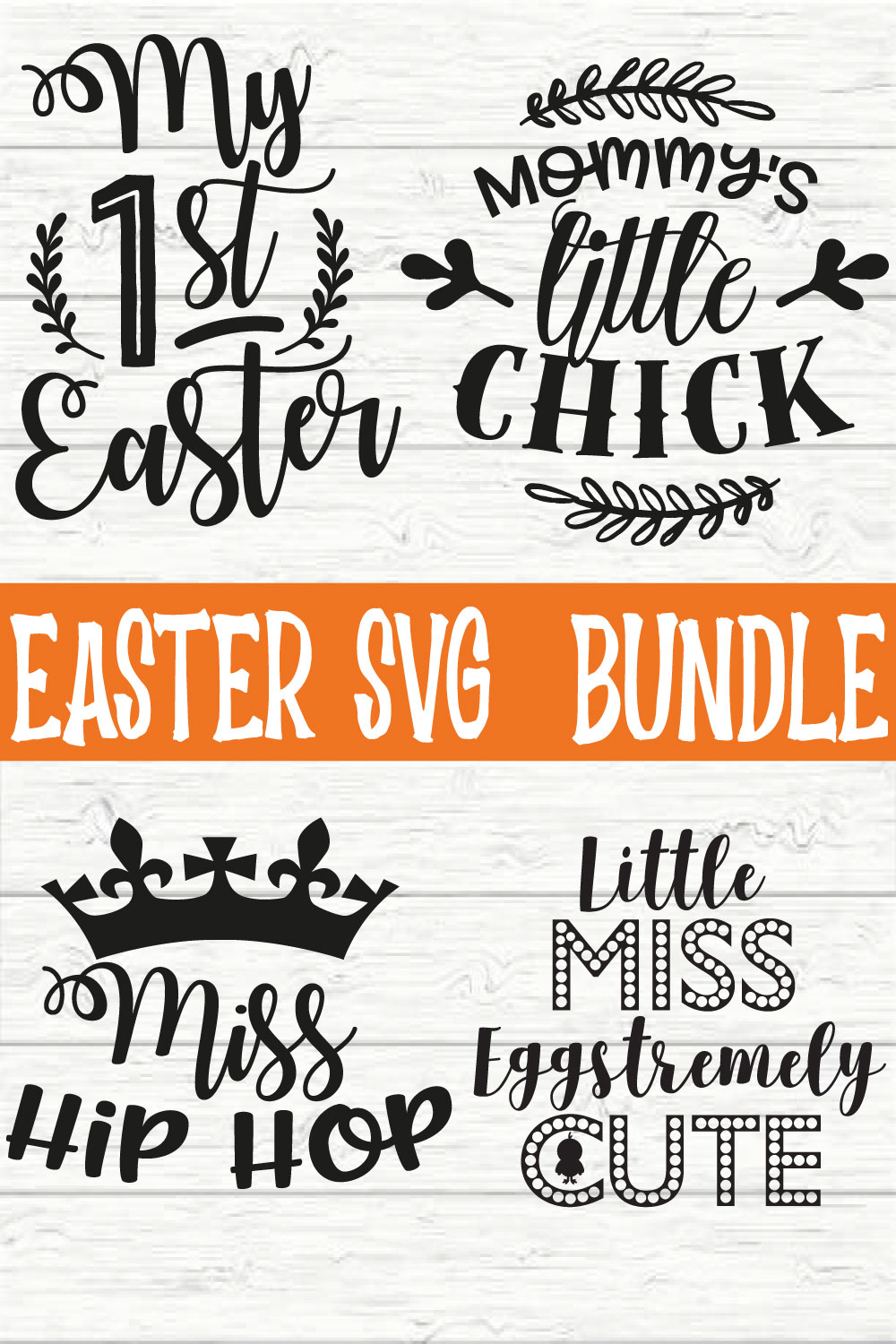 Easter Svg Bundle vol 12 pinterest preview image.