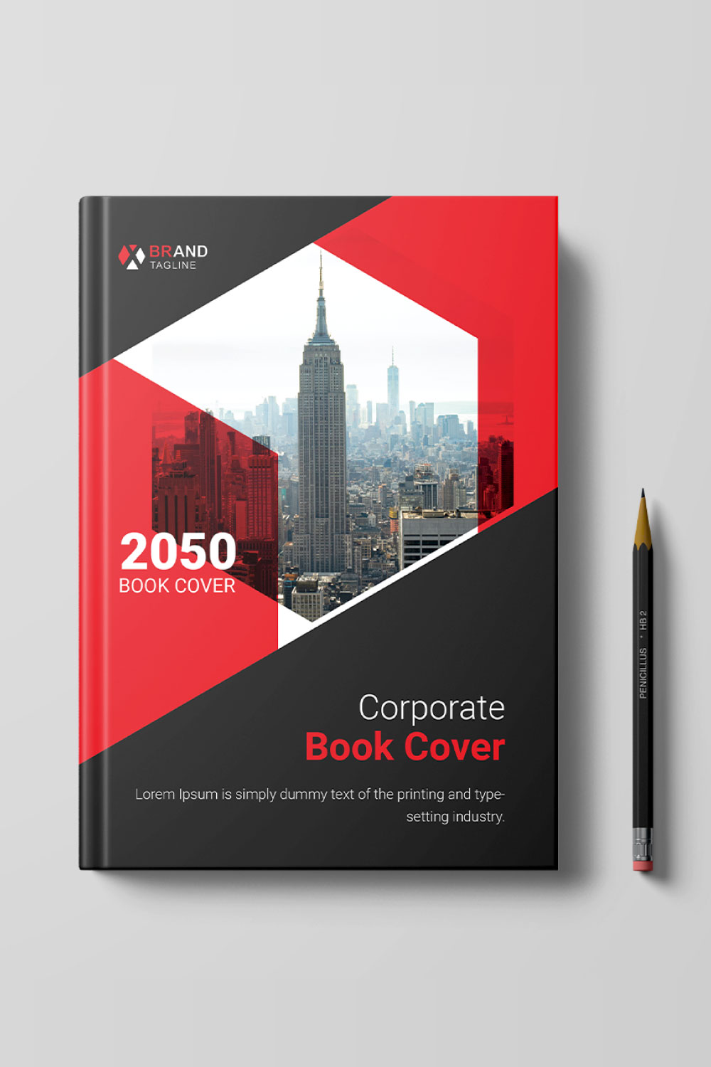 Corporate book cover template design pinterest preview image.