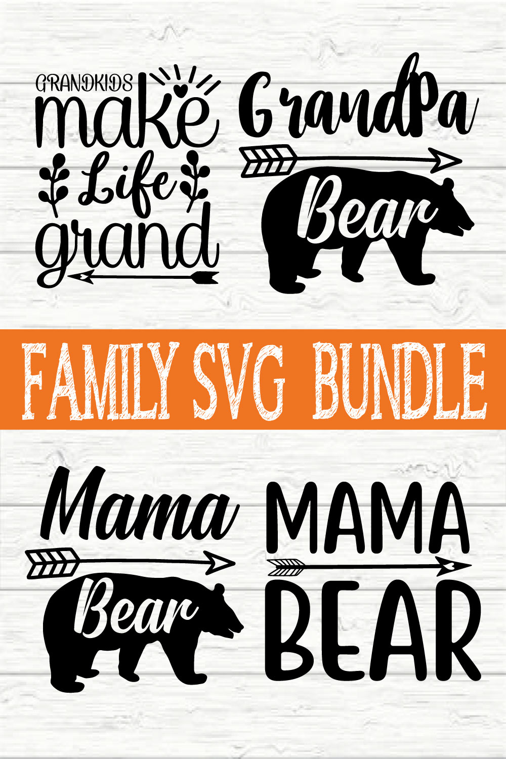 Family Typography Bundle vol 3 pinterest preview image.