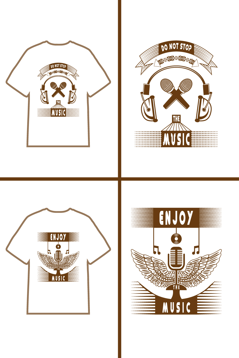 02 Music T-shirt designs pinterest preview image.