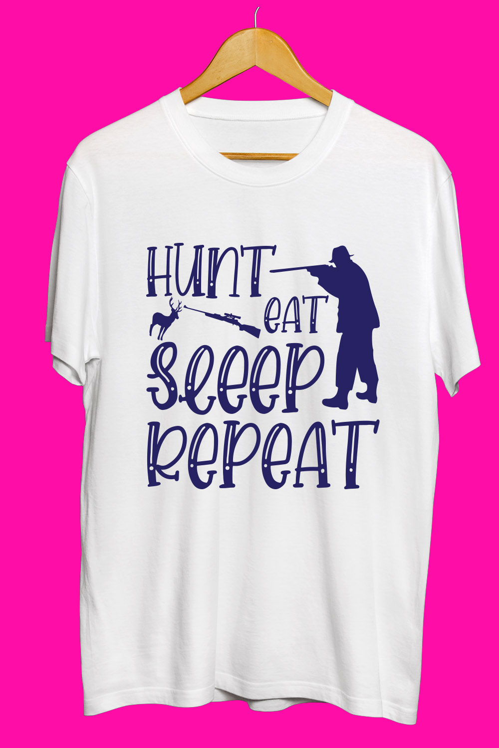 Hunting SVG T Shirt Designs Bundle pinterest preview image.