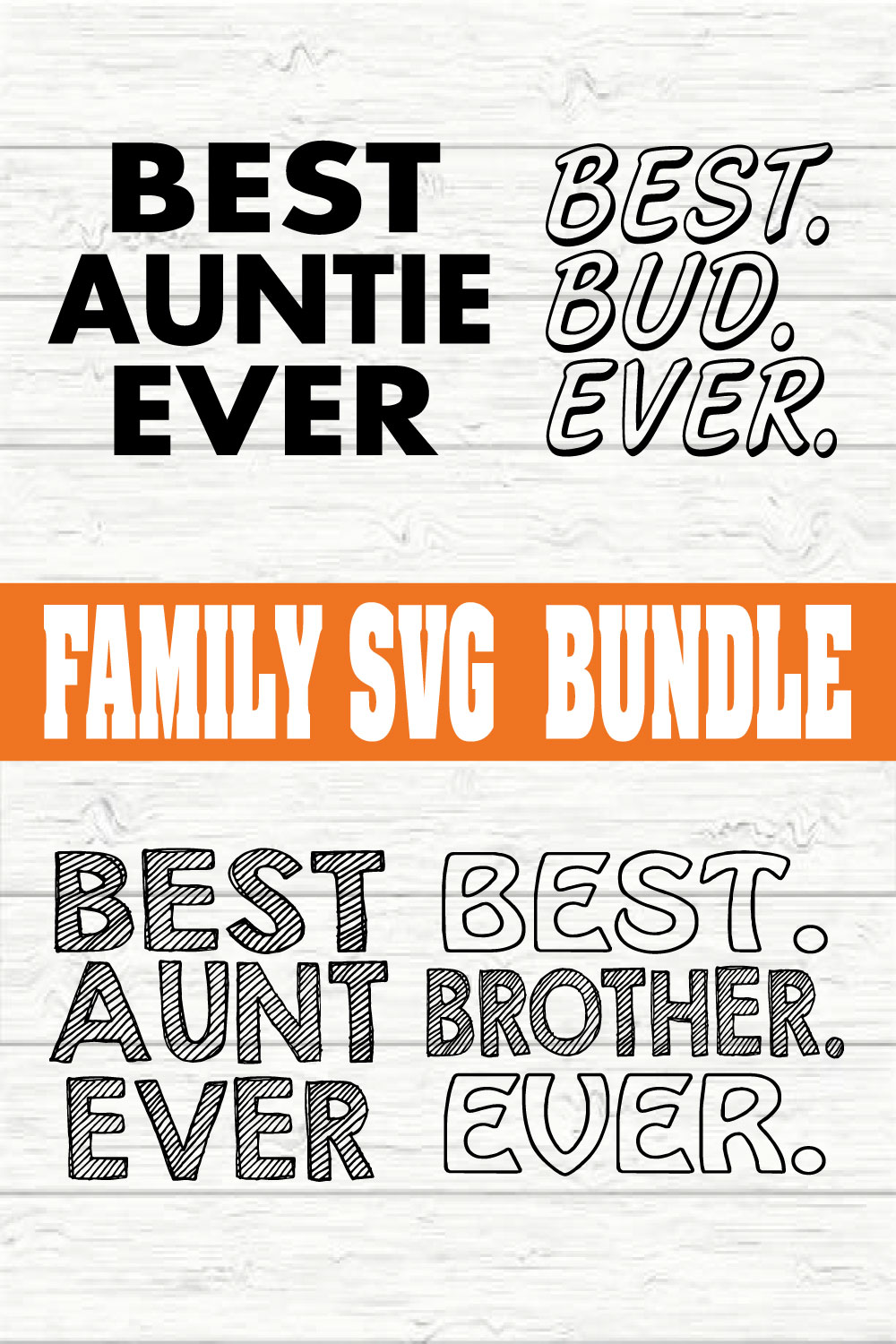 Family T Shirt Design Bundle vol 5 pinterest preview image.