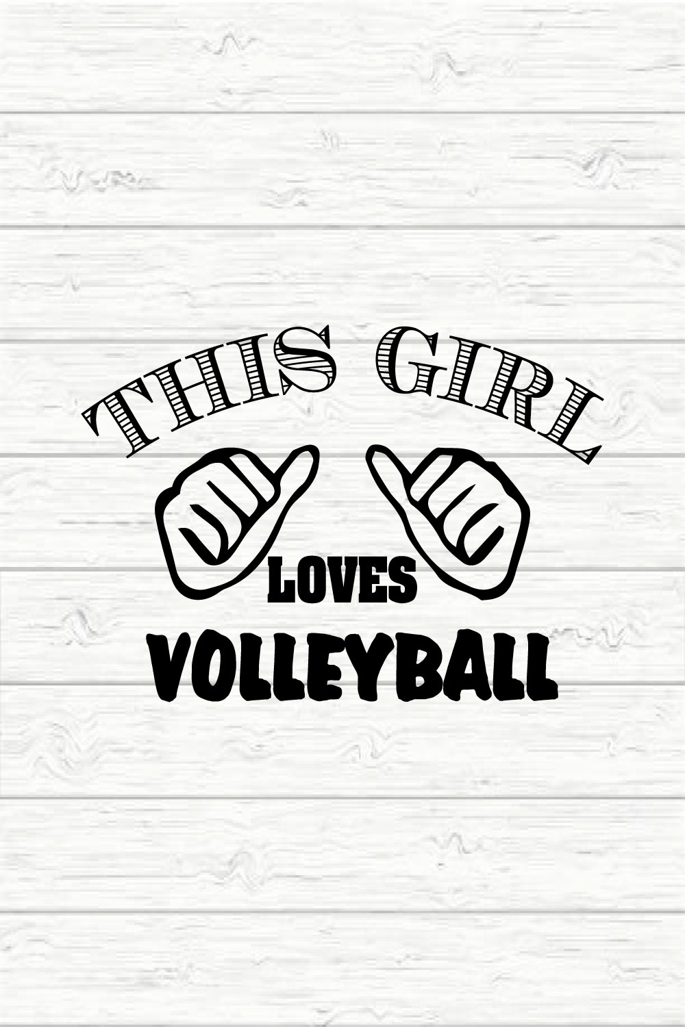 This Girl Loves Volleyball pinterest preview image.