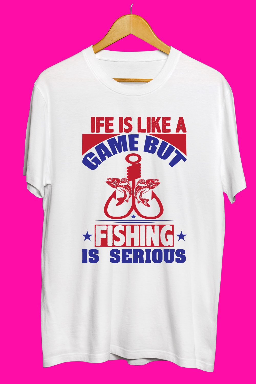 Fishing SVG T Shirt Designs Bundle pinterest preview image.