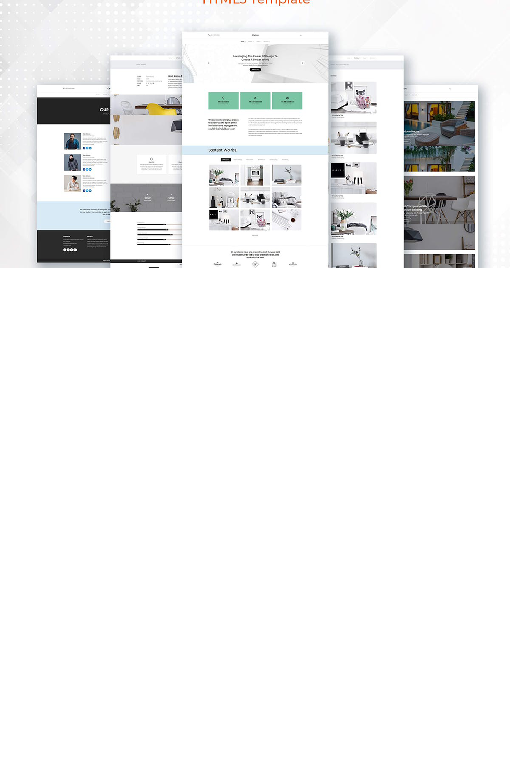 Free Cetus Creative Portfolio HTML5 Template pinterest preview image.