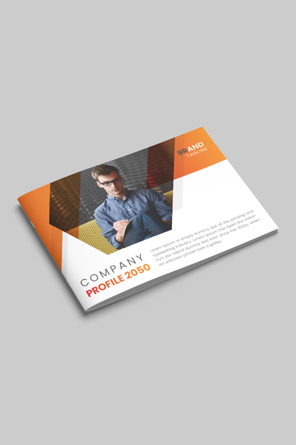 Professional company profile landscape brochure template multipage minimal brochure design pinterest preview image.