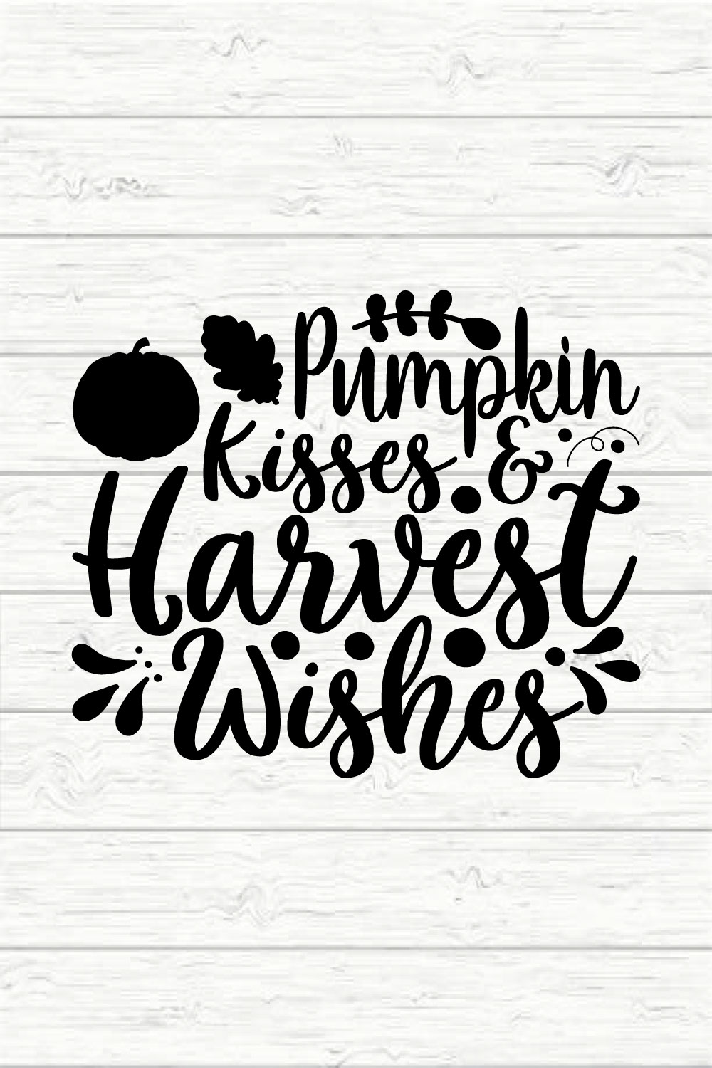 Pumpkin kisses & harvest wishes pinterest preview image.